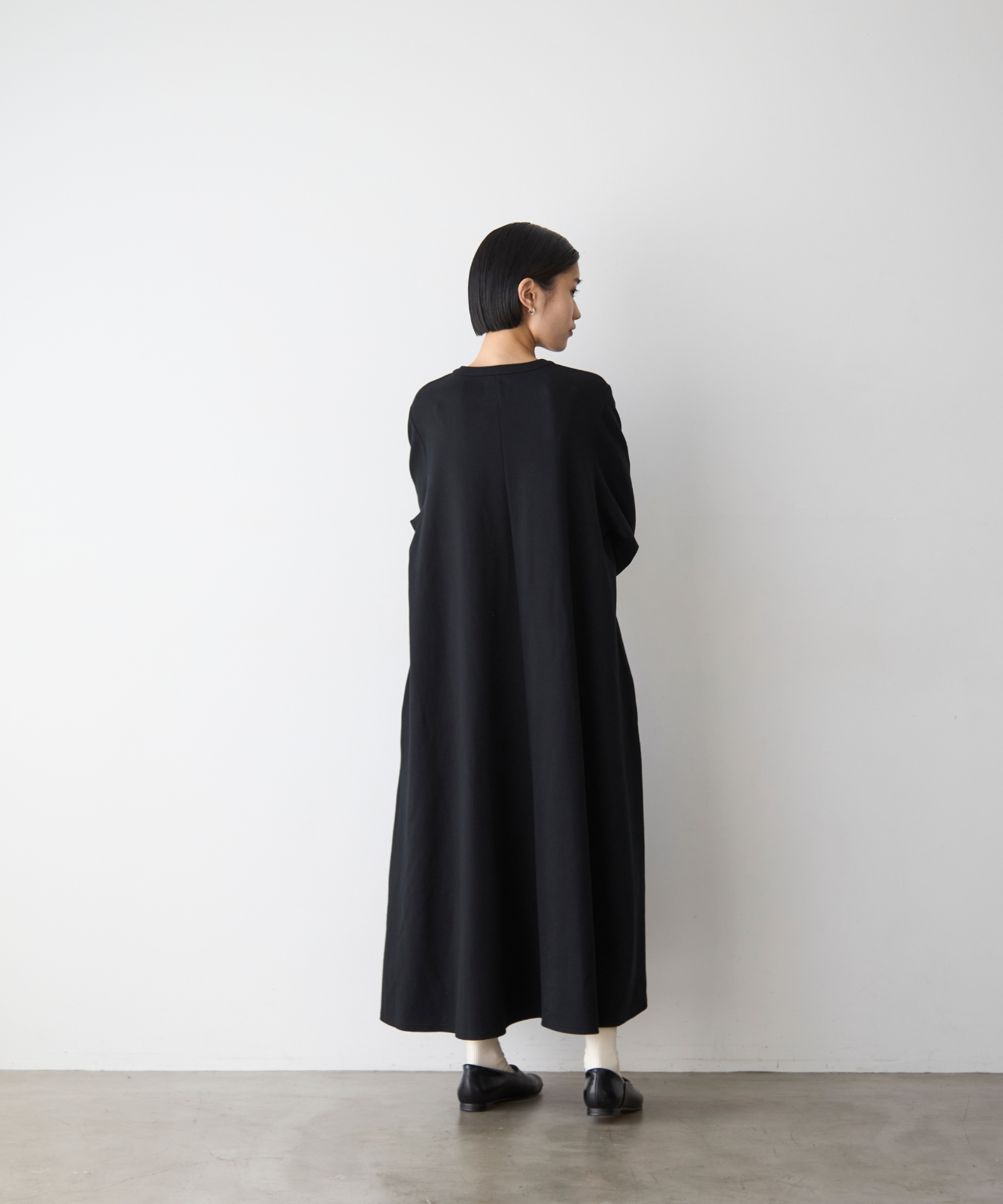 ≪通常販売≫henley neck volume sleeve one piece(ヘンリーネックボリュームスリーブワンピース)