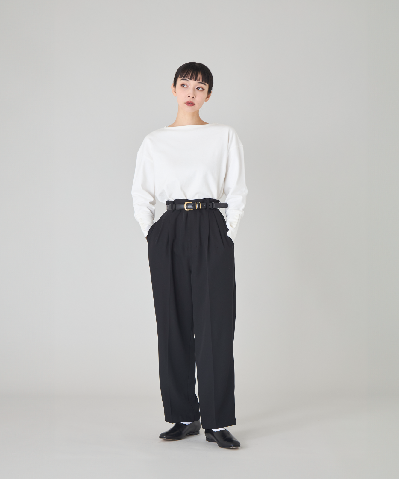 ≪通常販売≫toro tuck slacks(トロタックスラックス)- ブラック -