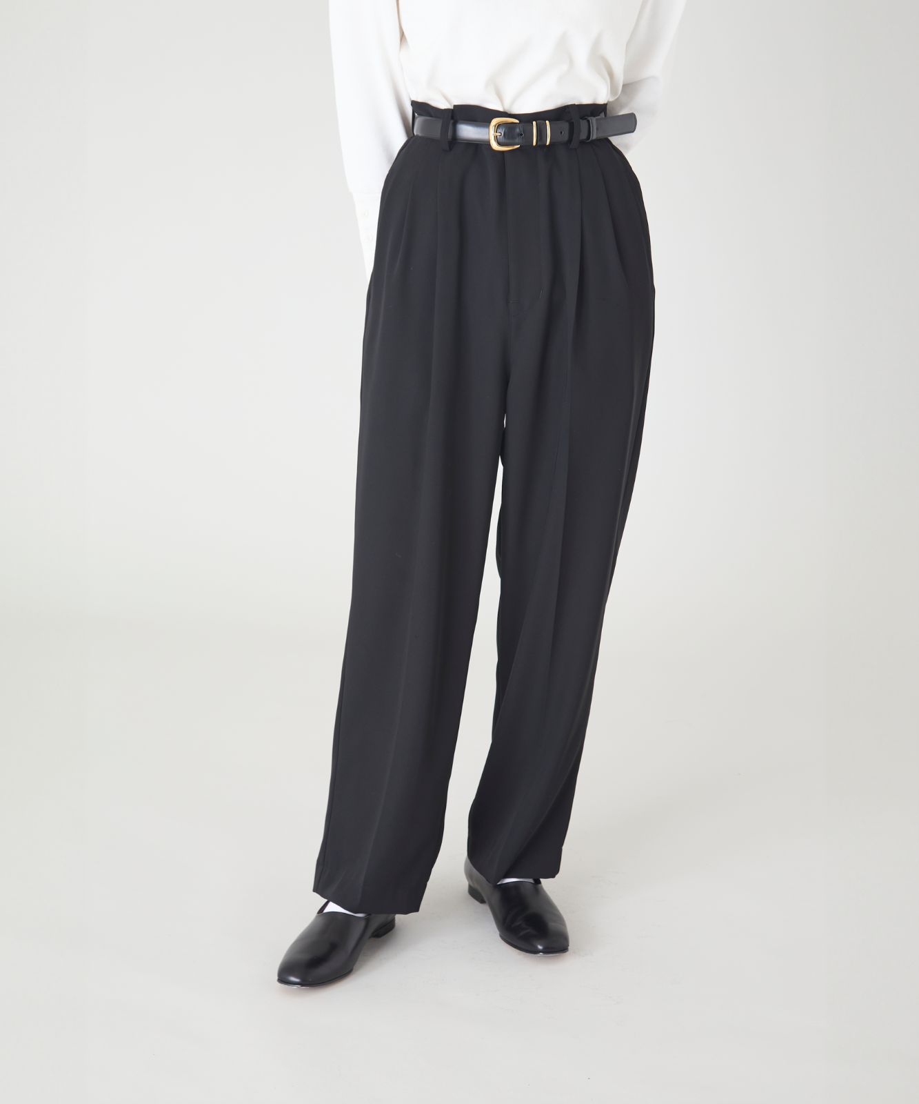 ≪通常販売≫toro tuck slacks(トロタックスラックス)- ブラック -