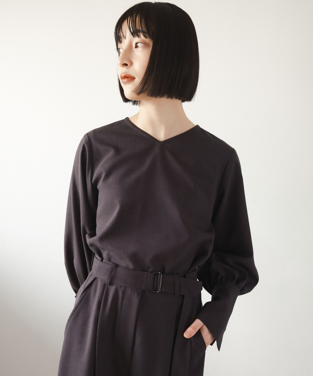 ≪通常販売≫vneck easy long blouse(Vネックイージーロングブラウス)≪2025年8月26日15:00販売開始≫
