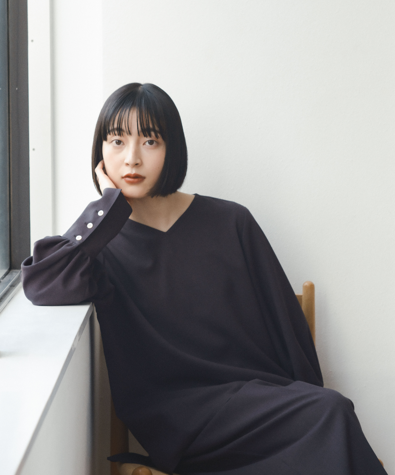 ≪通常販売≫vneck easy long blouse(Vネックイージーロングブラウス)≪2025年8月26日15:00販売開始≫