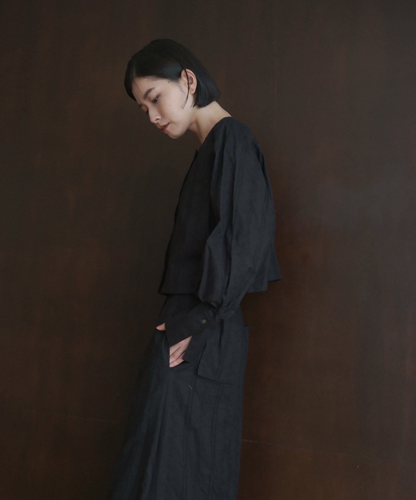 ≪通常販売≫lawn lace no collar jacket(ローンレース ノーカラージャケット)