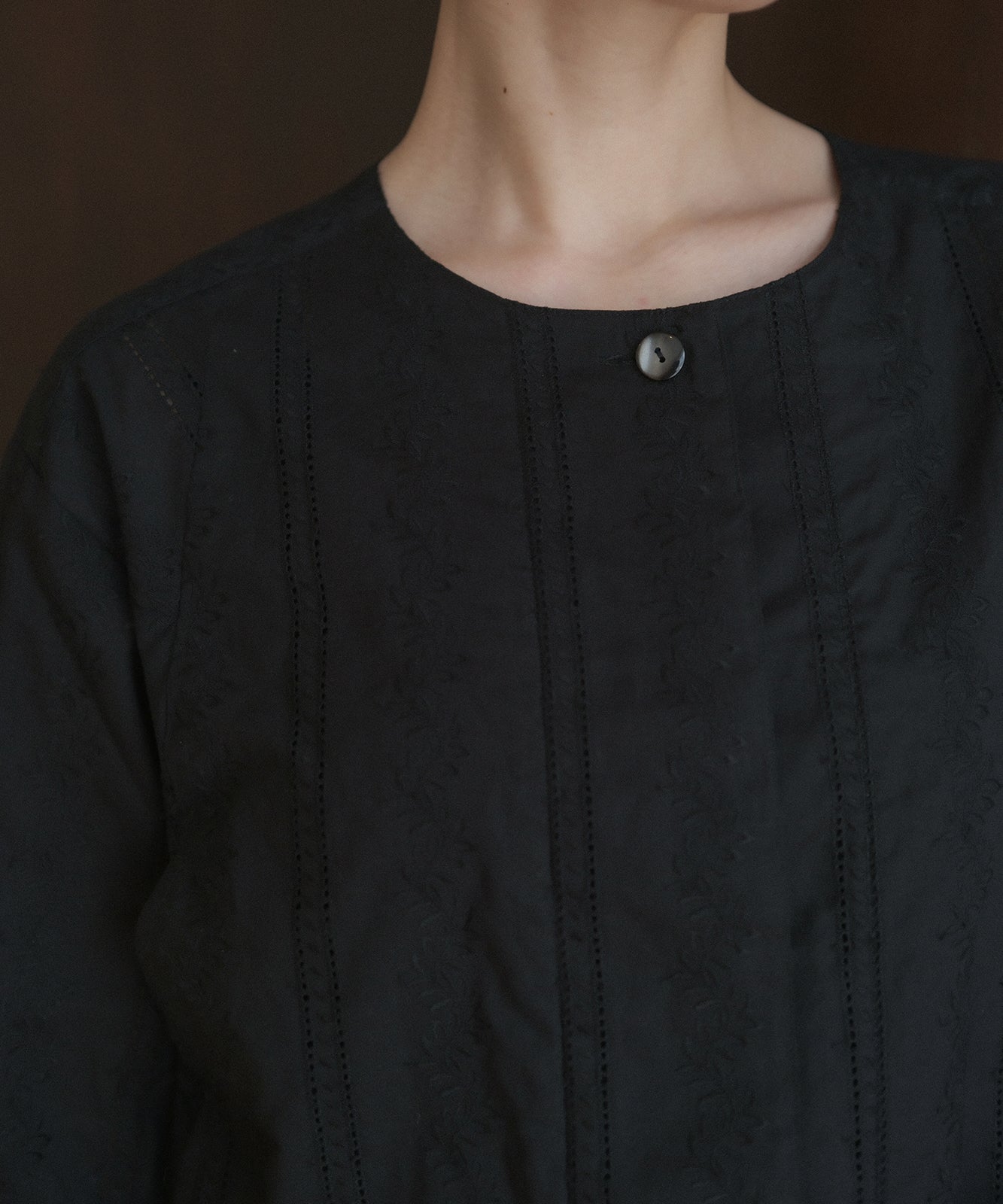 ≪通常販売≫lawn lace no collar jacket(ローンレース ノーカラージャケット)