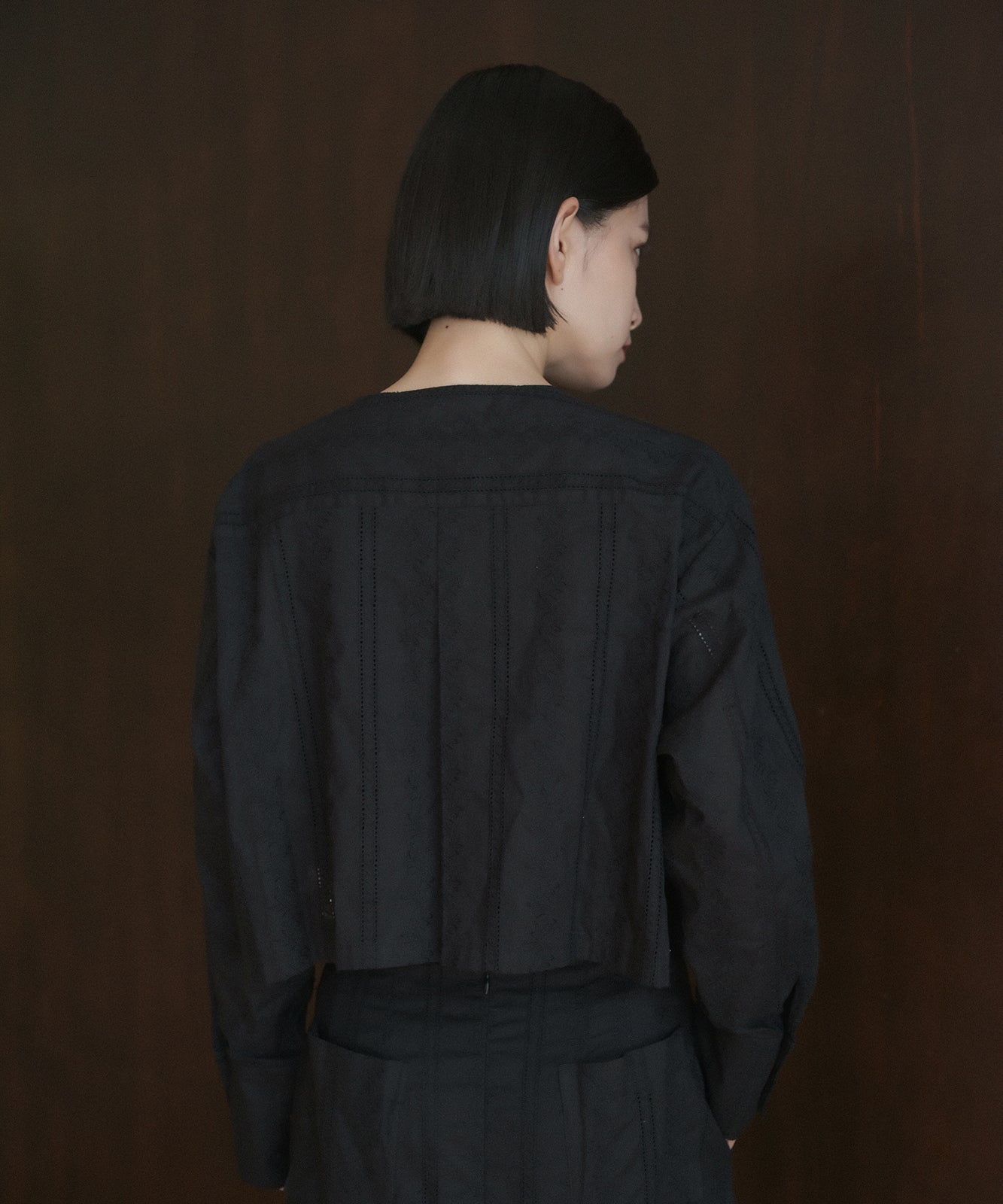 ≪通常販売≫lawn lace no collar jacket(ローンレース ノーカラージャケット)