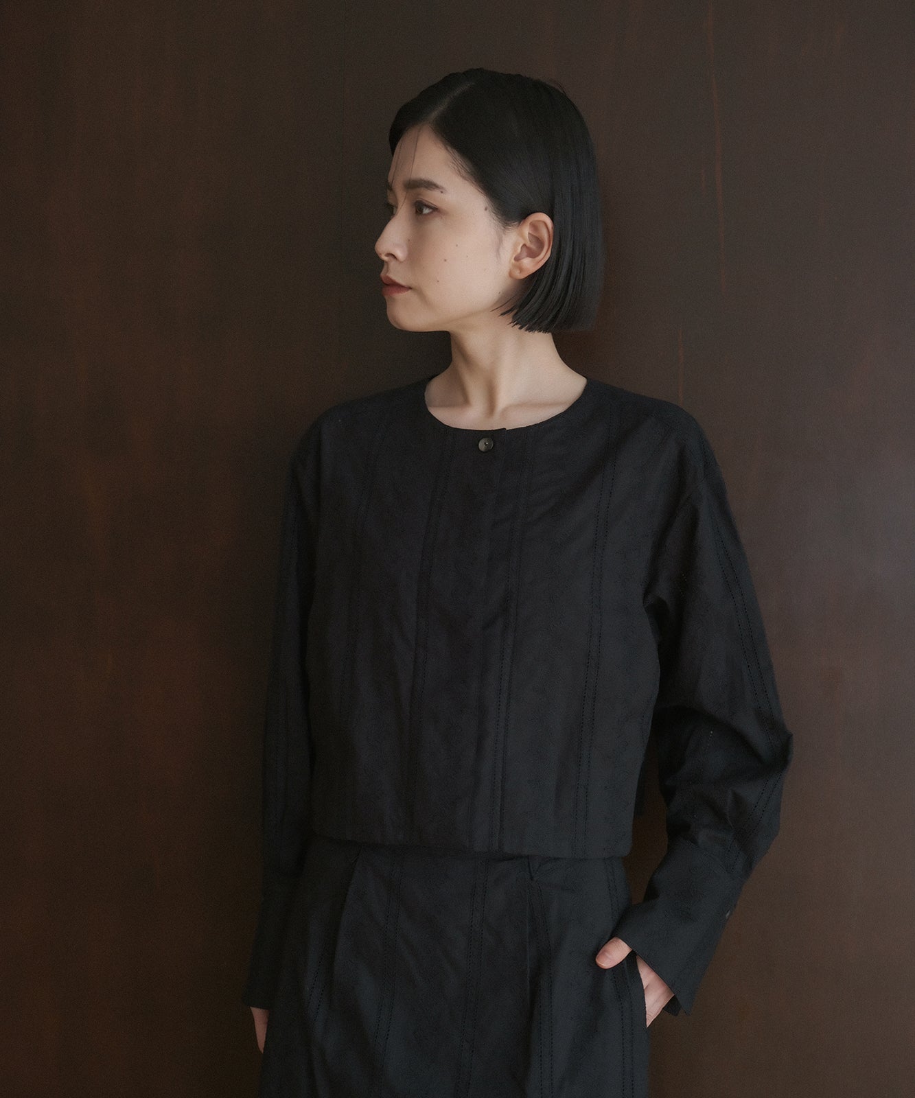 ≪通常販売≫lawn lace no collar jacket(ローンレース ノーカラージャケット)