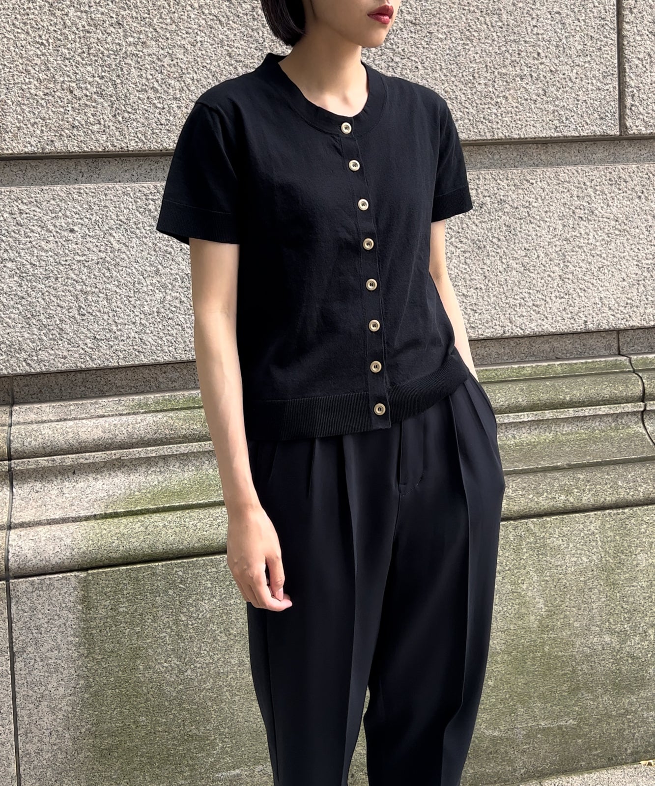 ≪通常販売≫Gold button cotton cardigan(ゴールドボタンコットンカーディガン)