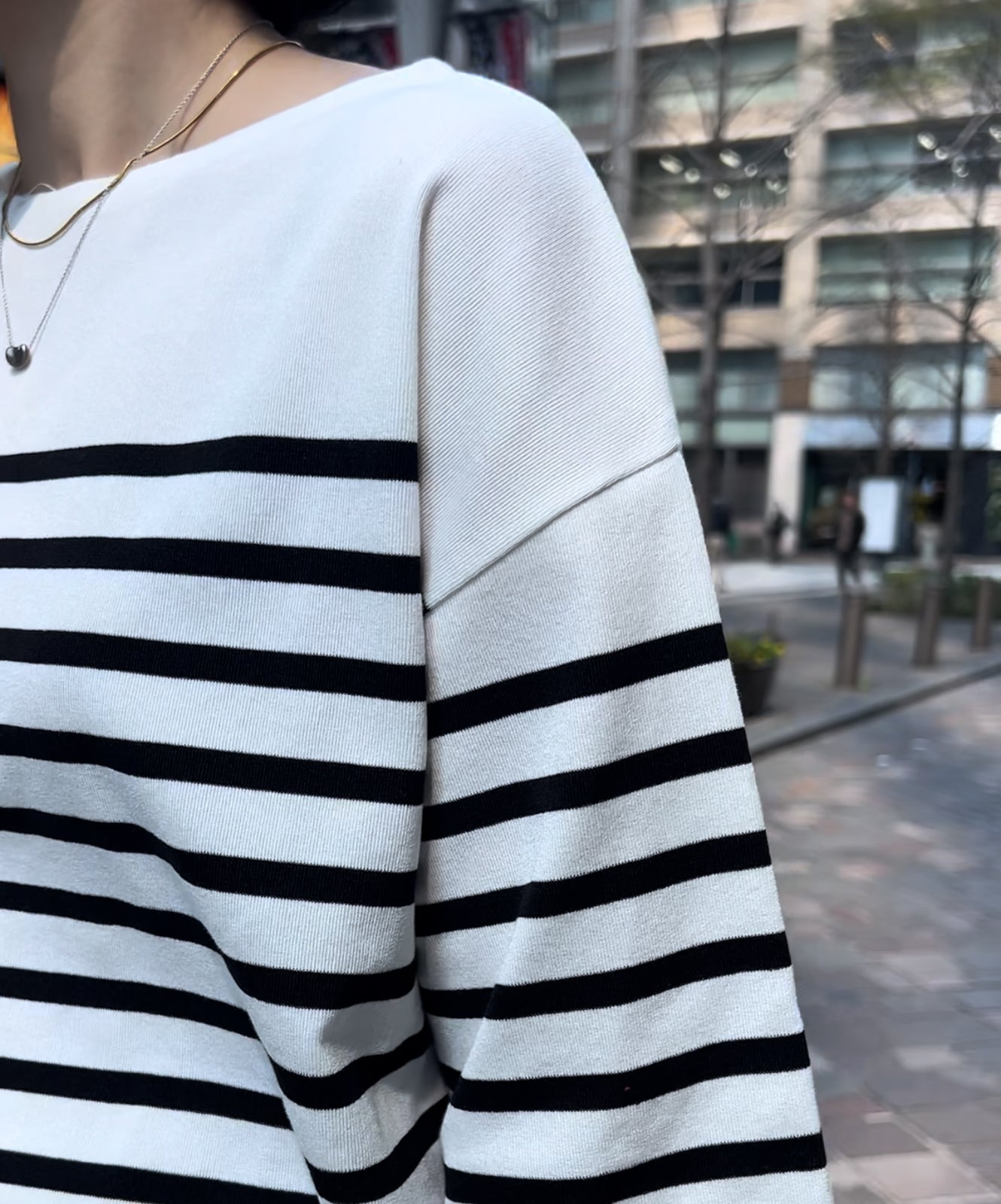 ≪在庫販売≫panel border summer cold knit(パネルボーダーサマーコールドニット)