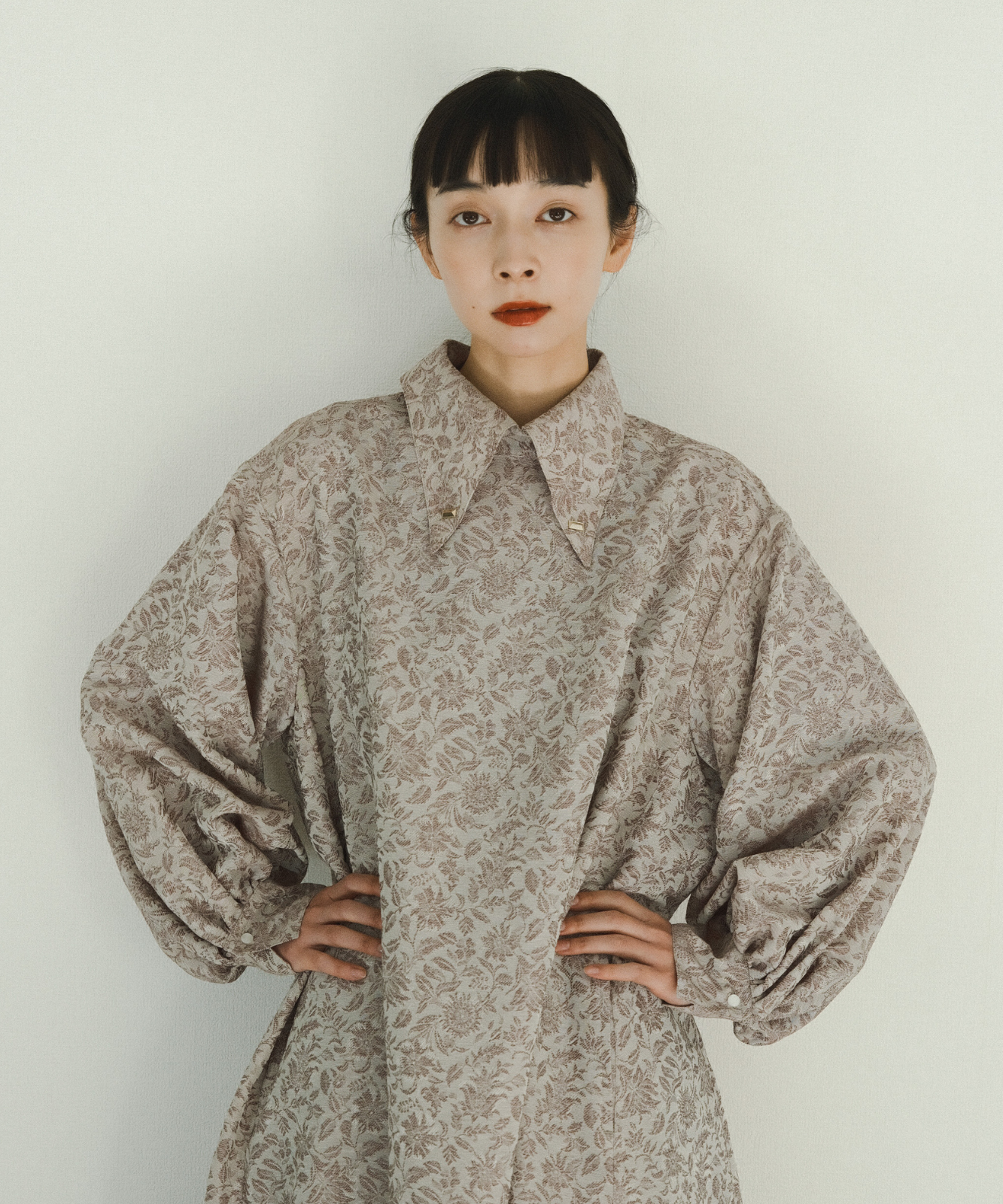 ≪在庫販売≫jacquard button down one piece(ジャカードボタンダウンワンピース)≪2023年10月4日15:00販売開始≫