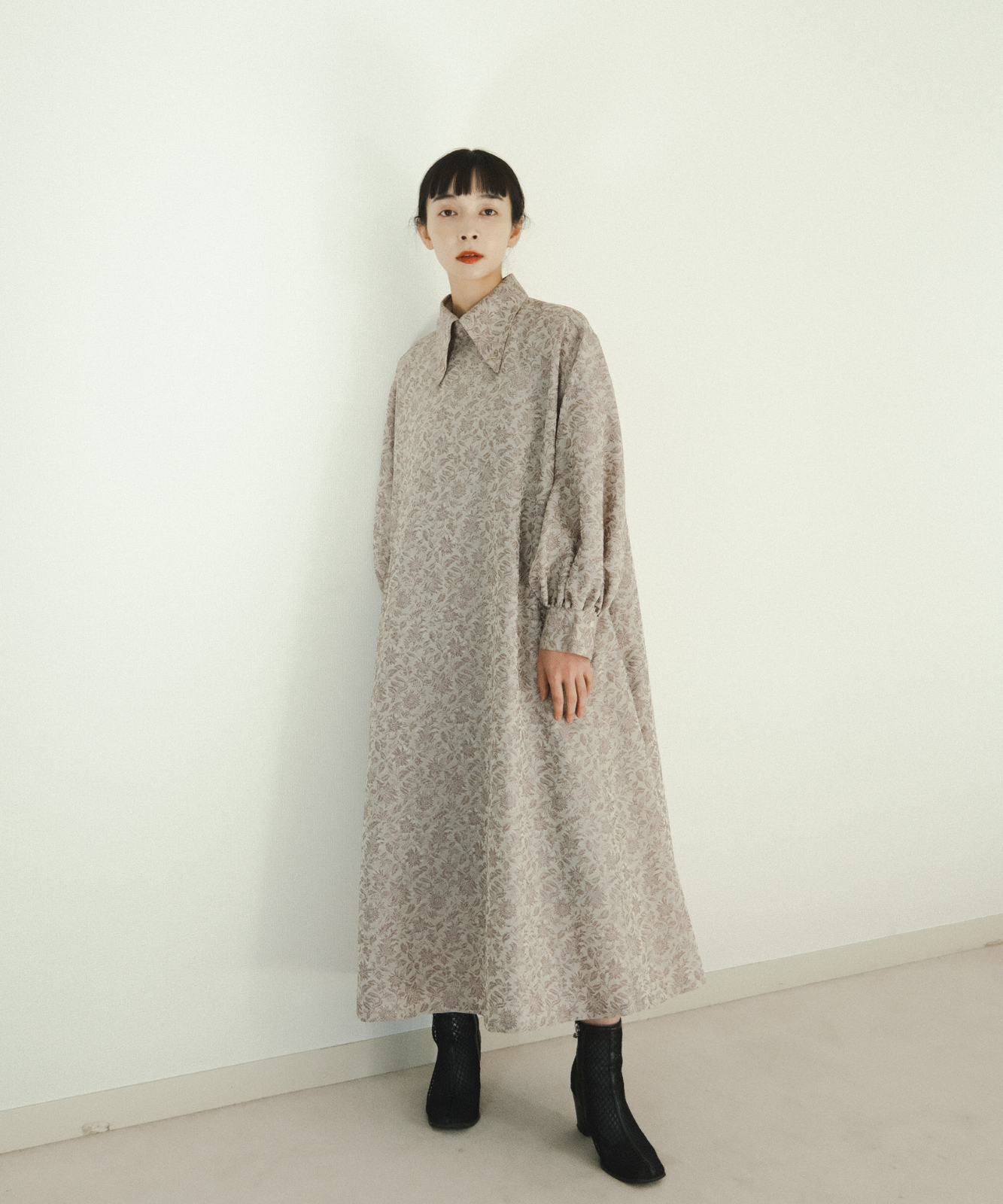 ≪在庫販売≫jacquard button down one piece(ジャカードボタンダウンワンピース)≪2023年10月4日15:00販売開始≫