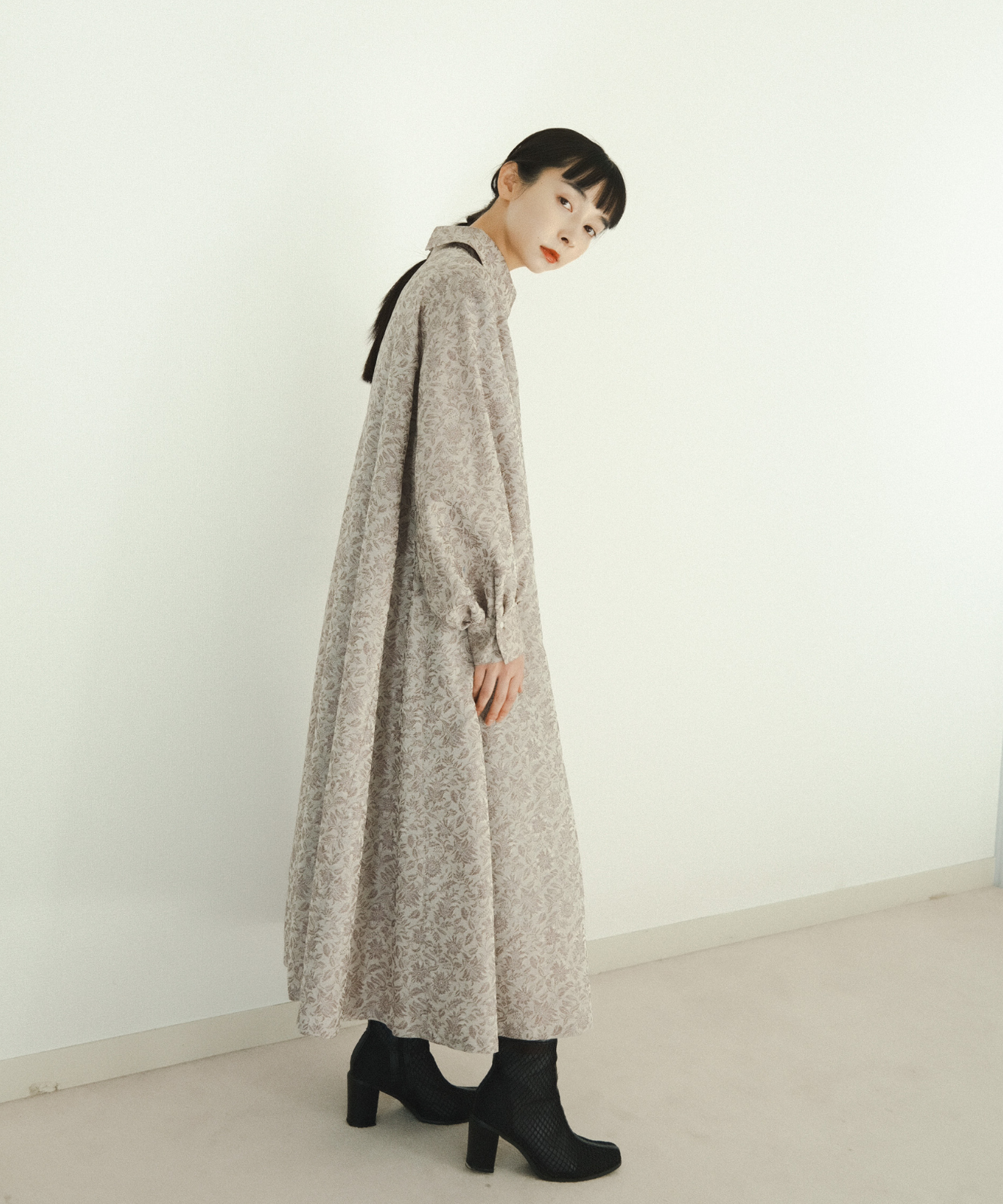 ≪在庫販売≫jacquard button down one piece(ジャカードボタンダウンワンピース)≪2023年10月4日15:00販売開始≫