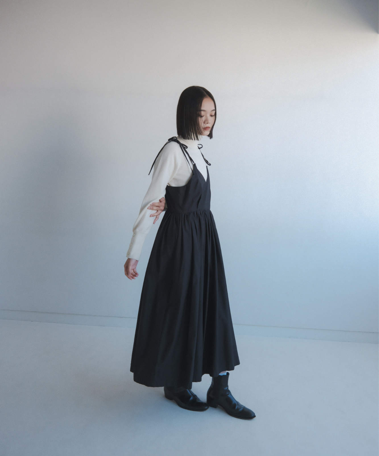 ≪在庫販売≫【THE DRESS #42】gather camisole dress(ギャザーキャミソールワンピース)≪2023年10月11日15:00販売開始≫