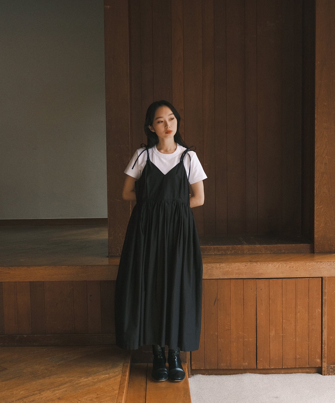 ≪予約販売≫【THE DRESS #42】gather camisole dress(ギャザーキャミソールワンピース)≪2023年6月21日21:00販売開始≫≪2023年9月下旬発送予定≫