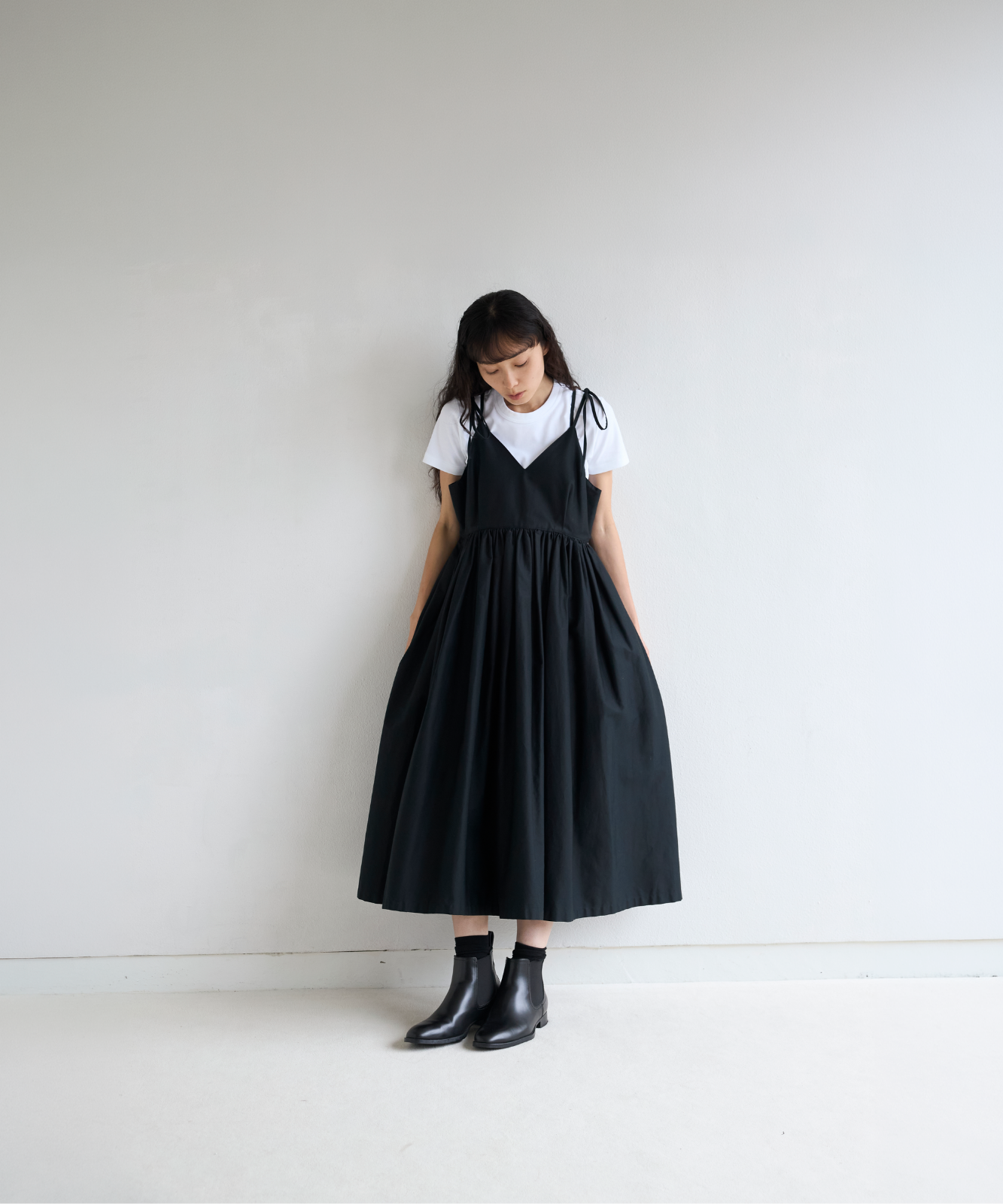 ≪通常販売≫【THE DRESS #42】gather camisole dress(ギャザーキャミソールワンピース)