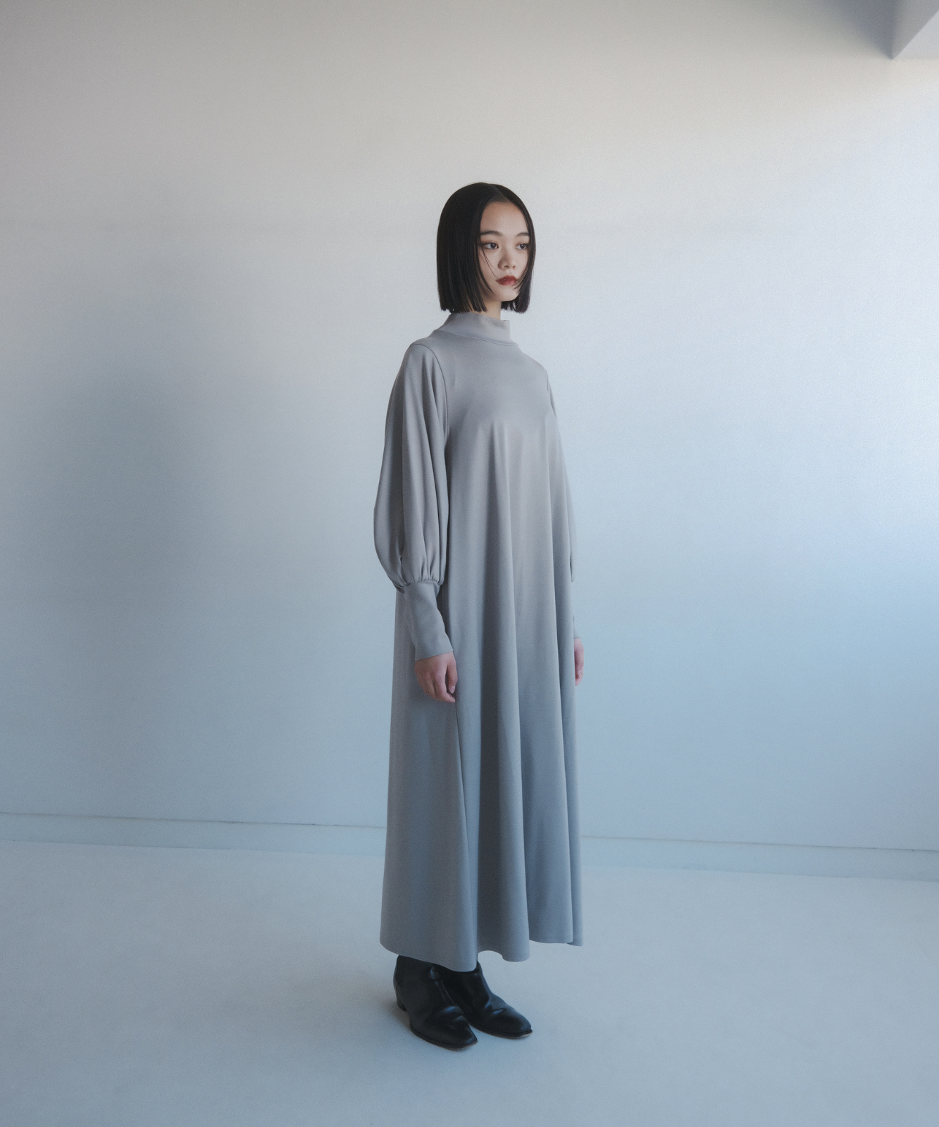≪在庫販売≫high neck cut sew one piece(ハイネックカットソーワンピース)≪2023年10月18日15:00販売開始≫