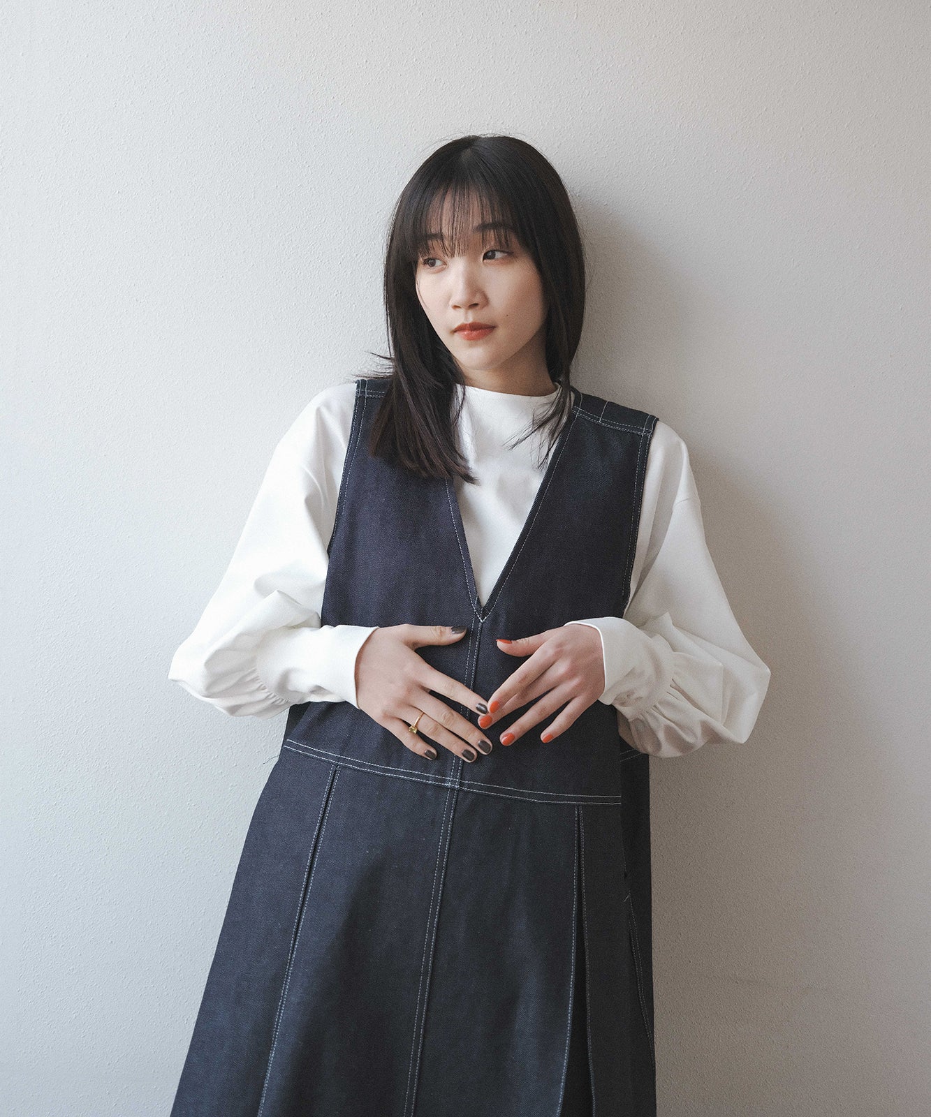 ≪通常販売≫12.5oz denim jumper skirt(12.5オンス デニムジャンパースカート)