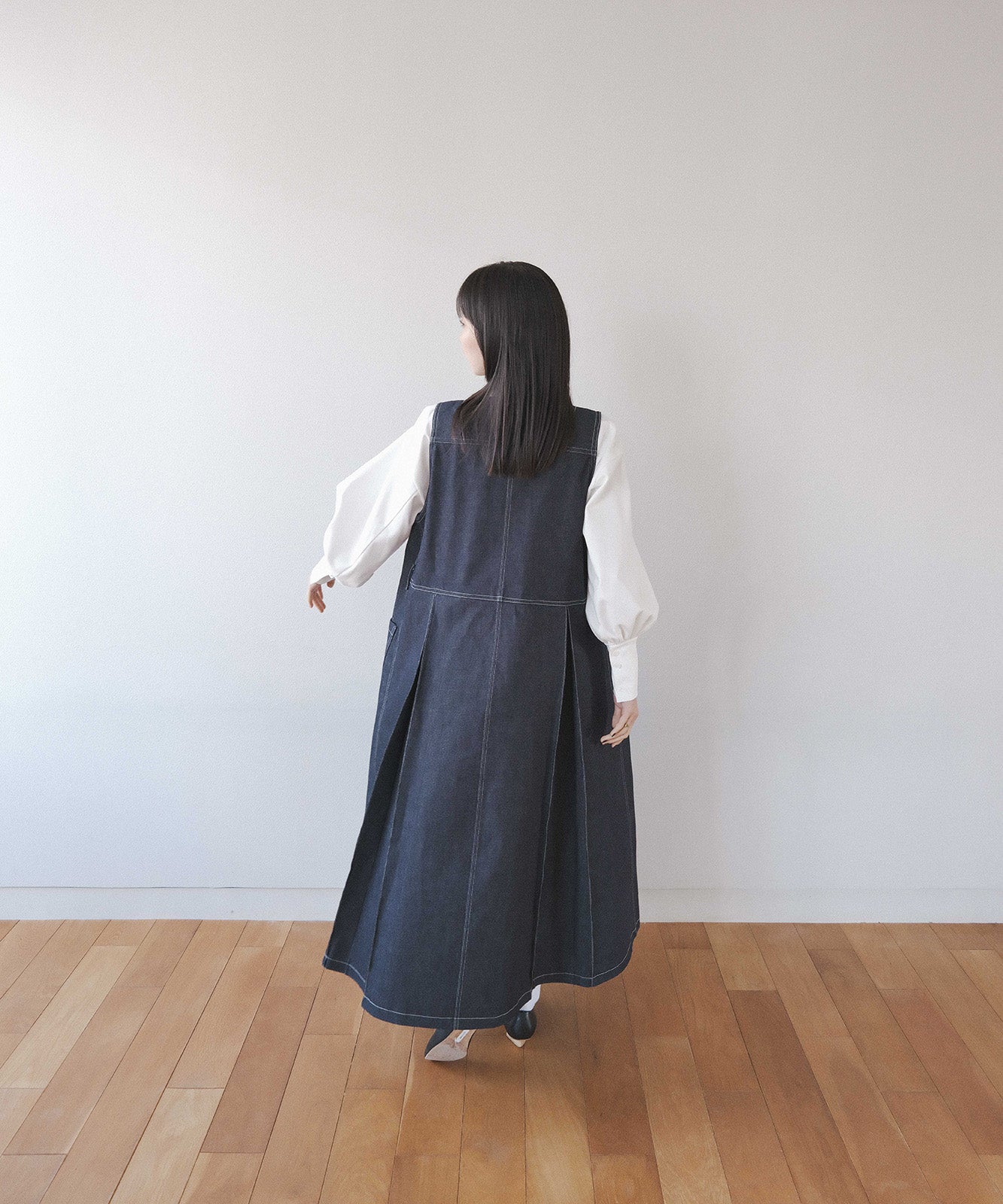 ≪通常販売≫12.5oz denim jumper skirt(12.5オンス デニムジャンパースカート)