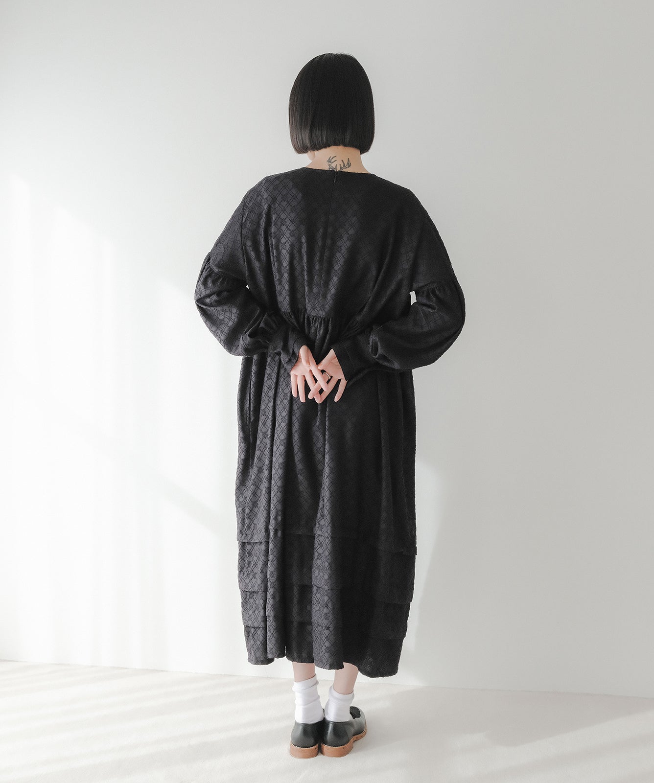 ≪予約販売≫pokopoko jacquard volume one piece(ぽこぽこジャカードボリュームワンピース)≪2023年9月8日15:00販売開始≫≪2023年12月下旬発送予定≫