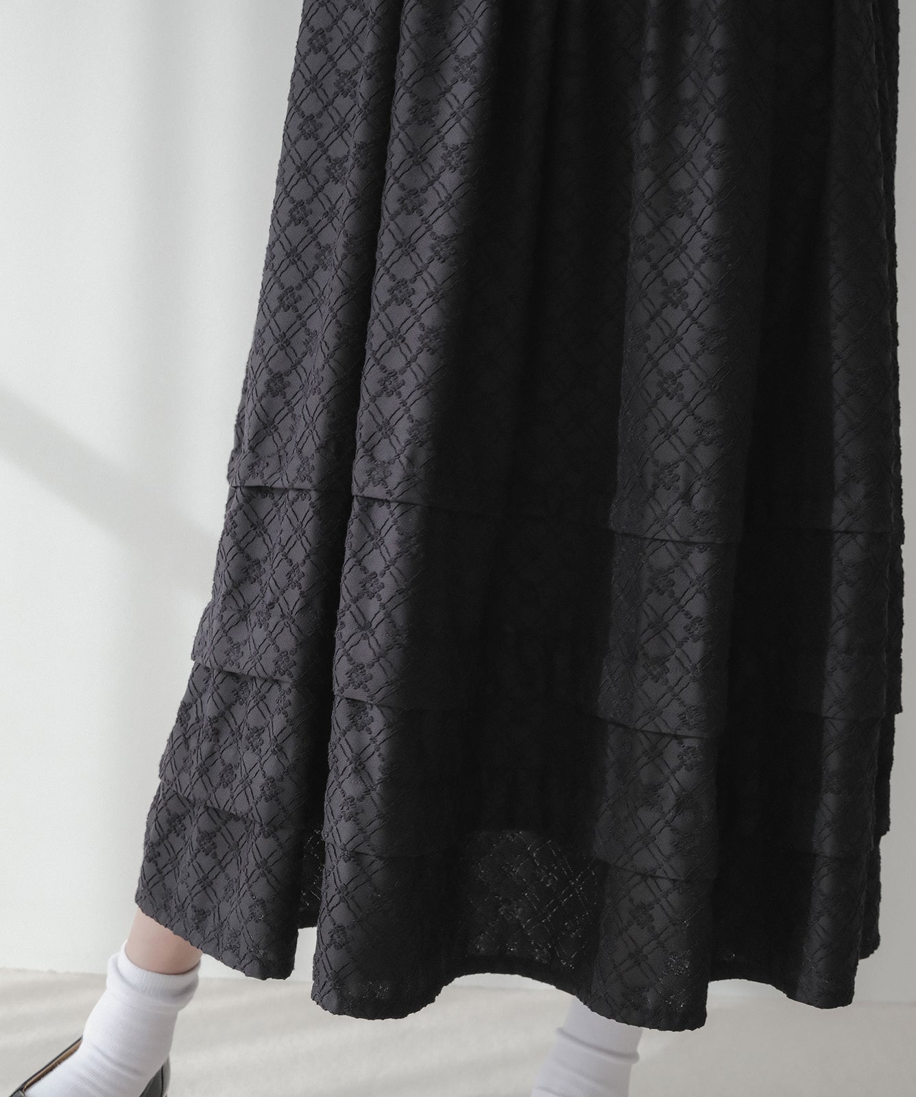 ≪在庫販売≫pokopoko jacquard volume one piece(ぽこぽこジャカードボリュームワンピース)≪2023年5月29日21:00販売開始≫