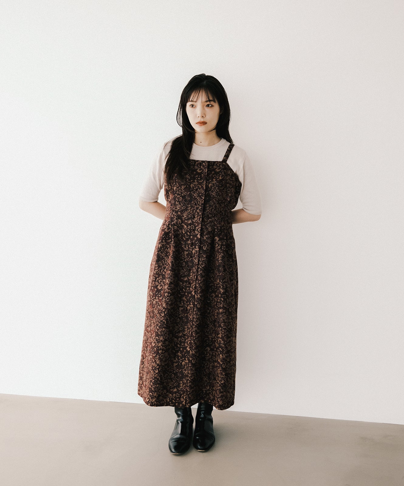 ≪予約販売≫jacquard square jumper skirt(ジャカードスクエアジャンパースカート)≪2023年6月12日21:00販売開始≫≪2023年9月上旬発送予定≫