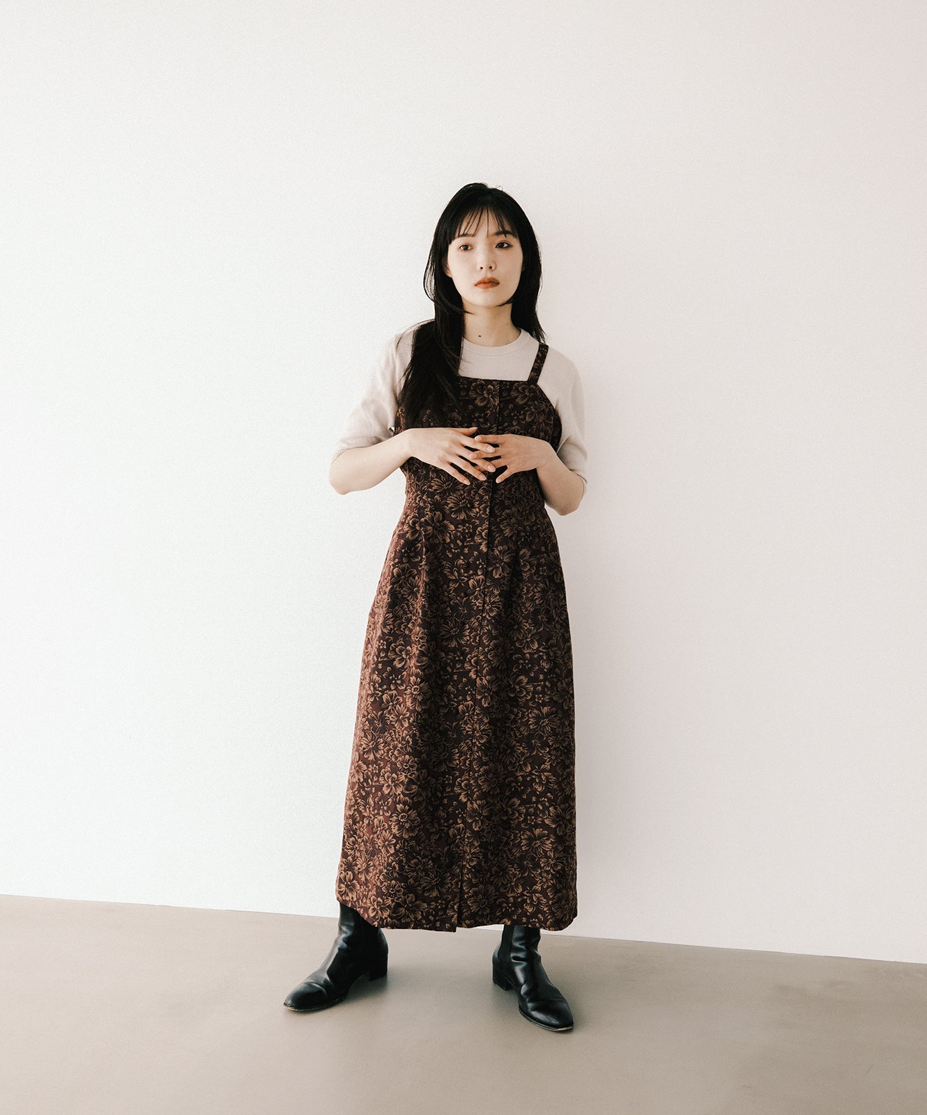 ≪予約販売≫jacquard square jumper skirt(ジャカードスクエアジャンパースカート)≪2023年6月12日21:00販売開始≫≪2023年9月上旬発送予定≫