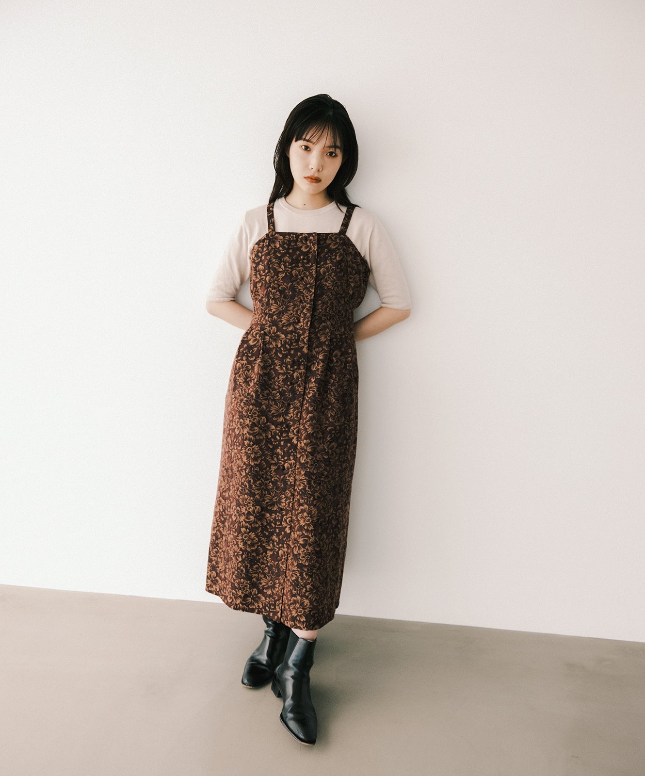 ≪在庫販売≫jacquard square jumper skirt(ジャカードスクエアジャンパースカート)≪2023年10月25日15:00販売開始≫