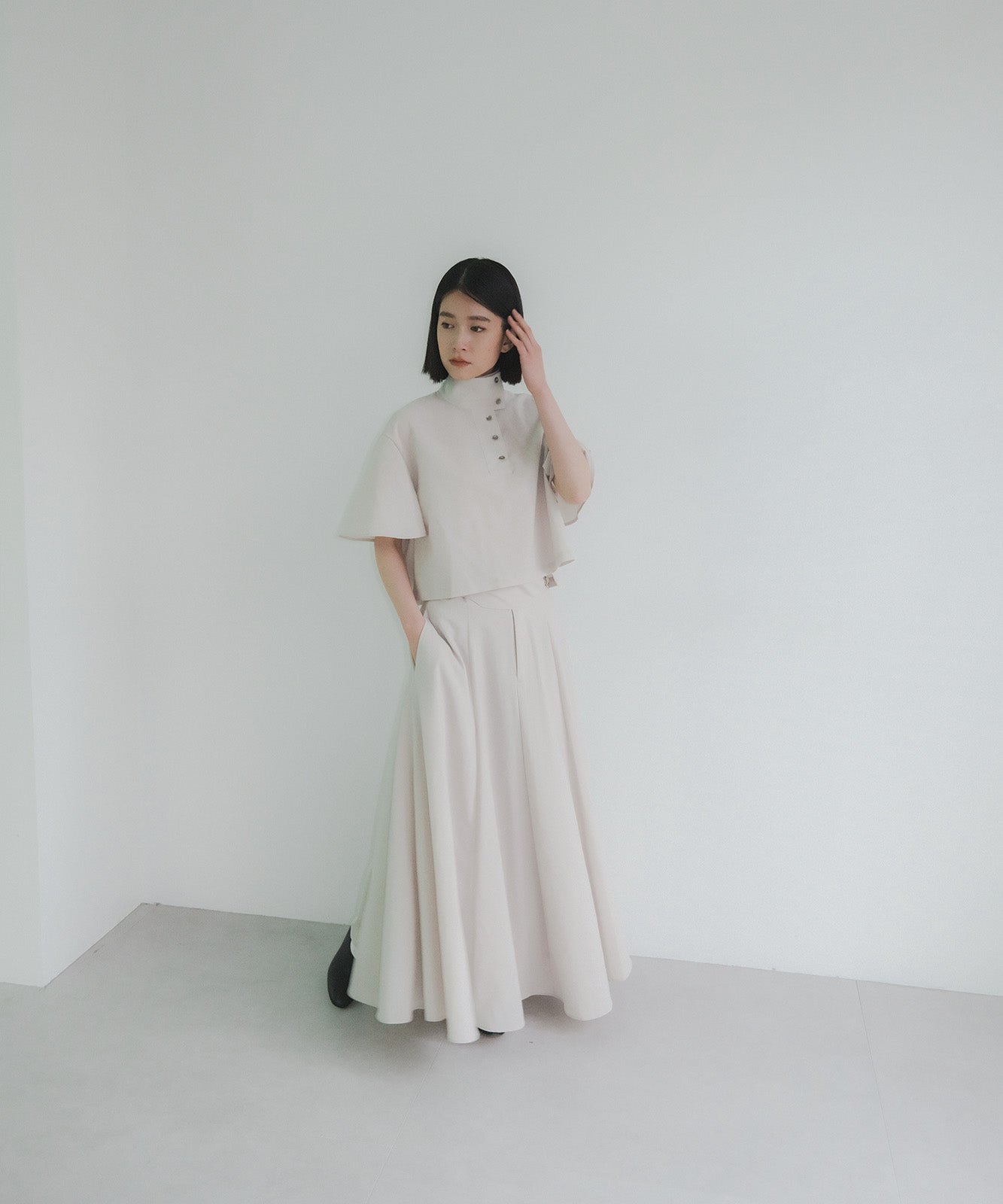 ≪在庫販売≫high twist washer blouse(ハイツイスト ワッシャーブラウス)≪2023年8月1日19:00販売開始≫