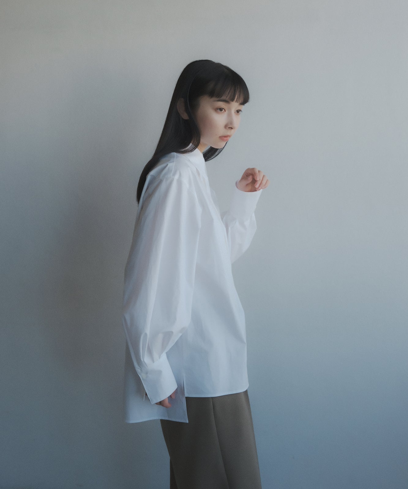 ≪在庫販売≫shirts coller sode powan blouse(シャツカラー袖ぽわんブラウス)≪2023年5月19日13:00販売開始≫