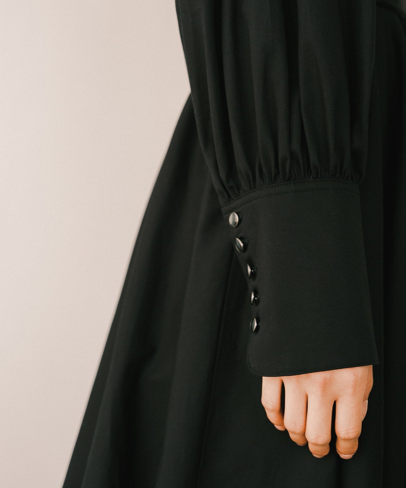 ≪在庫販売≫【THE DRESS #47】 black sode powan dress(ブラック袖ぽわんドレス)≪2023年10月18日15:00販売開始≫