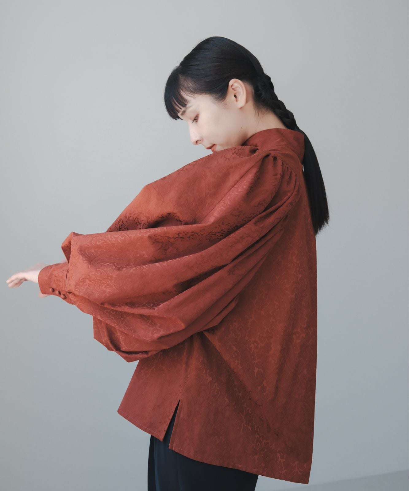 ≪予約販売≫super volume jacquard blouse(スーパーボリュームジャカードブラウス)≪2023年8月21日19:00販売開始≫≪2023年11月下旬発送予定≫