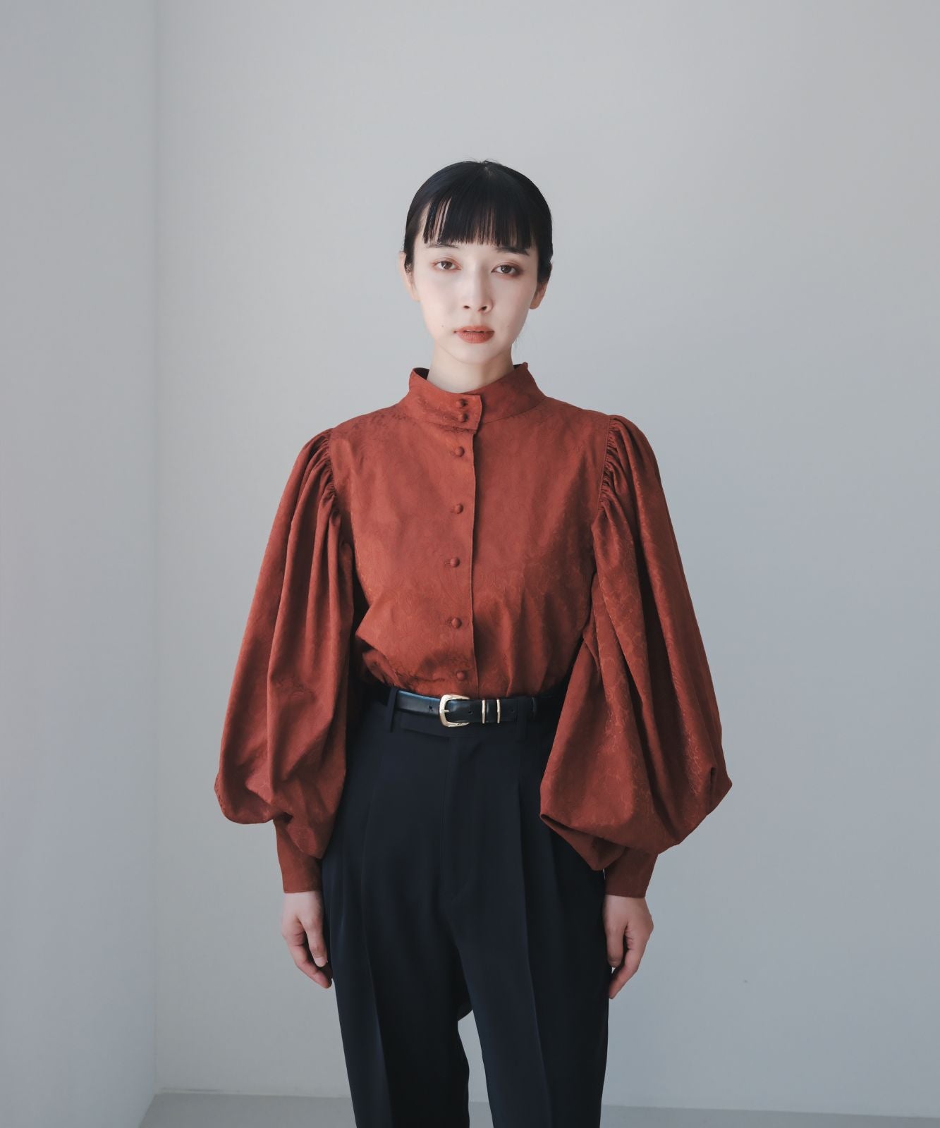 ≪予約販売≫super volume jacquard blouse(スーパーボリュームジャカードブラウス)≪2023年8月21日19:00販売開始≫≪2023年11月下旬発送予定≫
