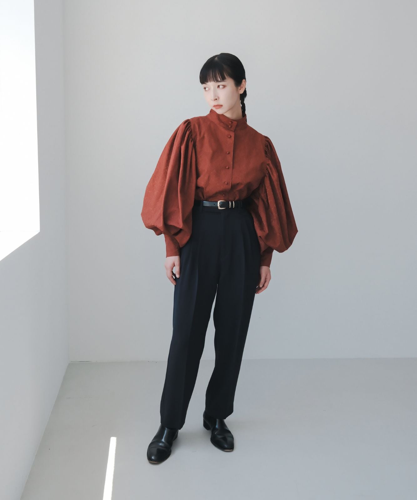 ≪予約販売≫super volume jacquard blouse(スーパーボリュームジャカードブラウス)≪2023年8月21日19:00販売開始≫≪2023年11月下旬発送予定≫