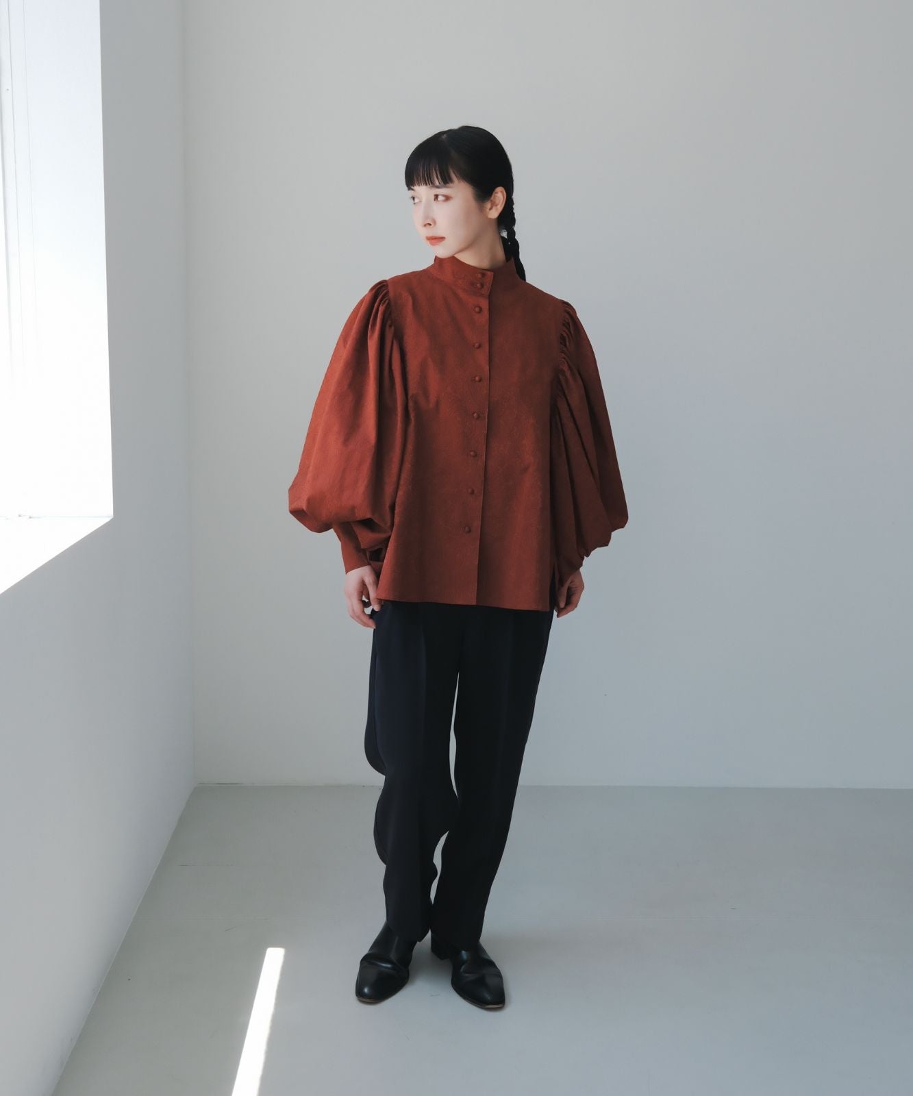 ≪予約販売≫super volume jacquard blouse(スーパーボリュームジャカードブラウス)≪2023年8月21日19:00販売開始≫≪2023年11月下旬発送予定≫