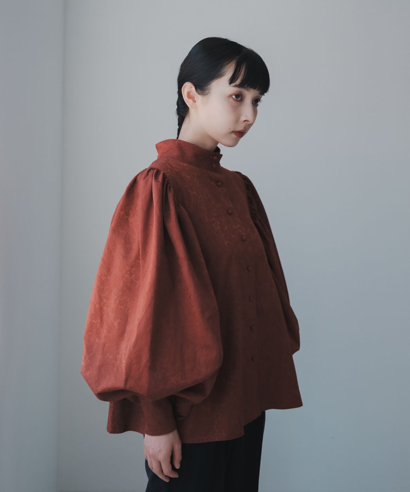 ≪予約販売≫super volume jacquard blouse(スーパーボリュームジャカードブラウス)≪2023年8月21日19:00販売開始≫≪2023年11月下旬発送予定≫