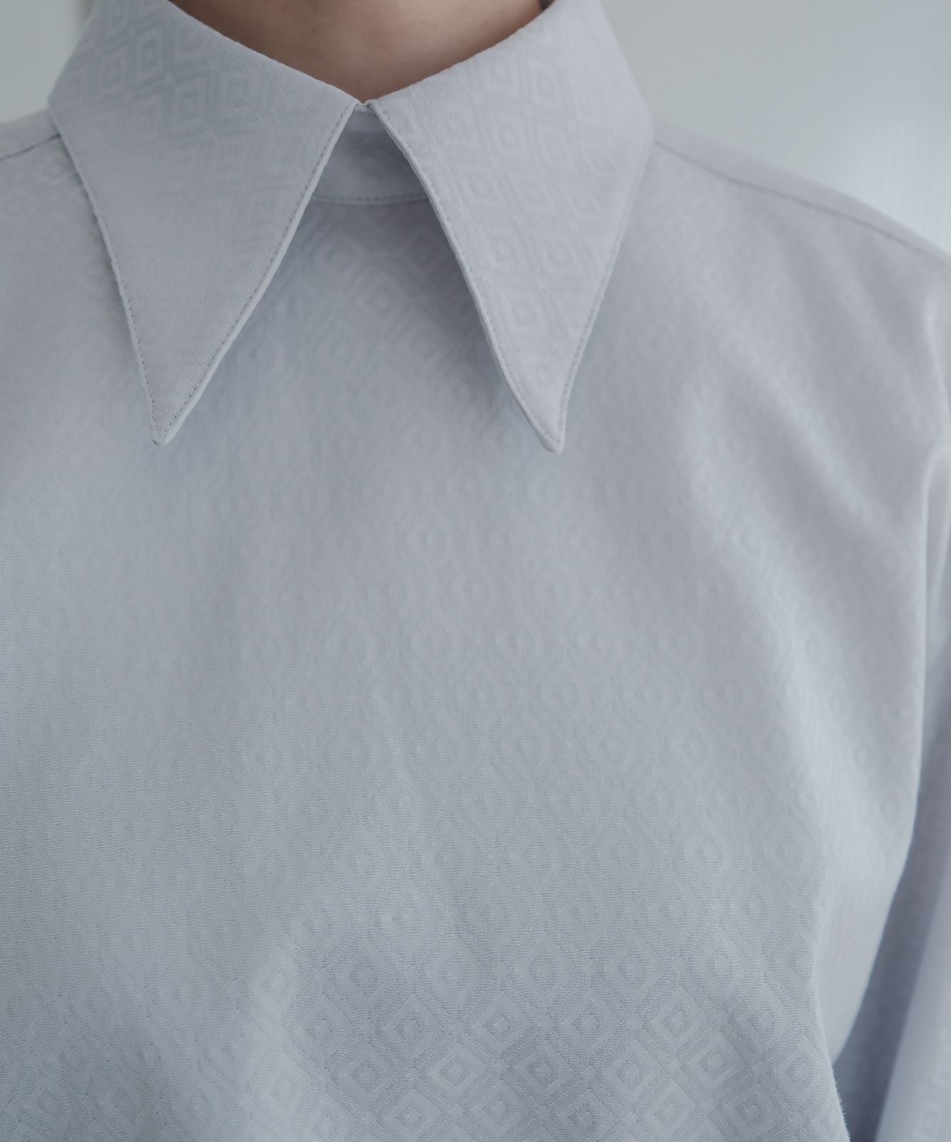 ≪予約販売≫shirts collar jacquard blouse(シャツカラージャカードブラウス)≪2023年8月23日19:00販売開始≫≪2023年11月下旬発送予定≫