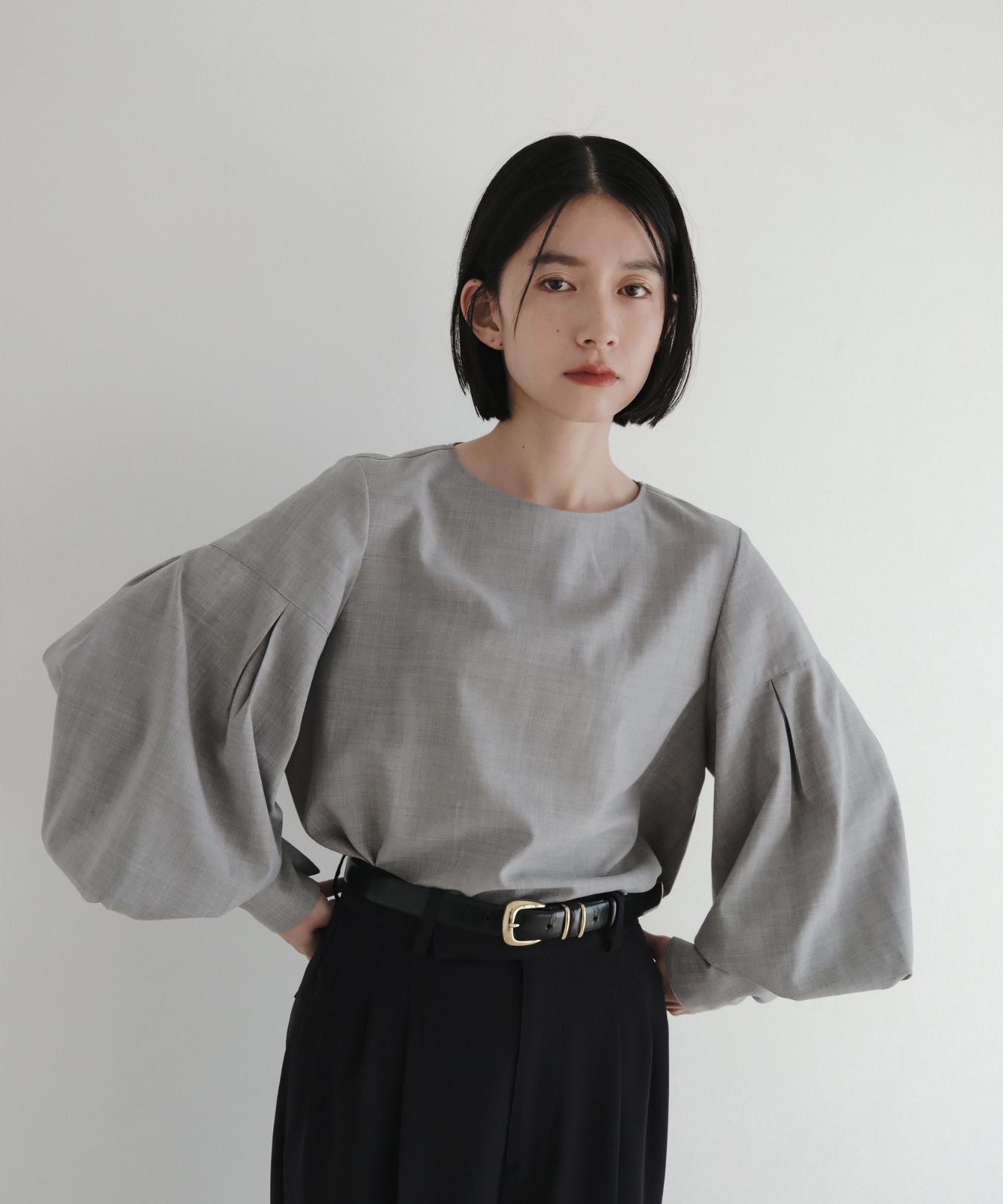 L'Appartement Wool Jersey 3Way Blouse