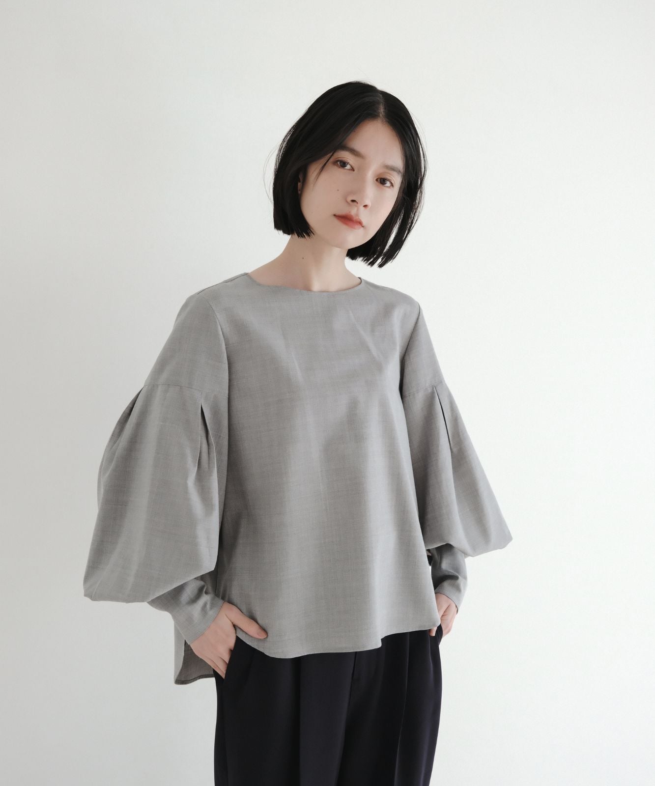 ≪通常販売≫easy wool toro blouse(イージーウールトロブラウス)