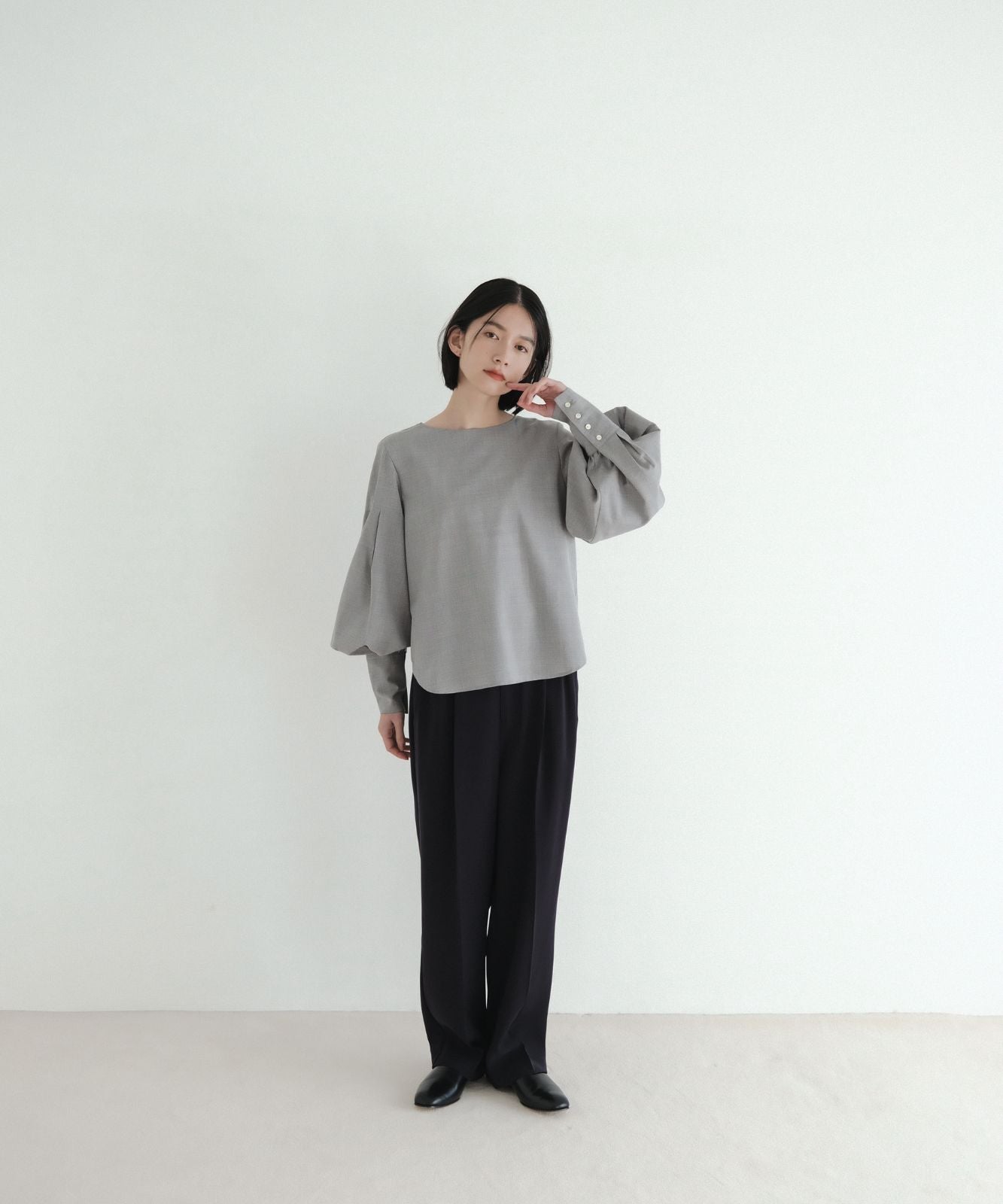 ≪通常販売≫easy wool toro blouse(イージーウールトロブラウス)
