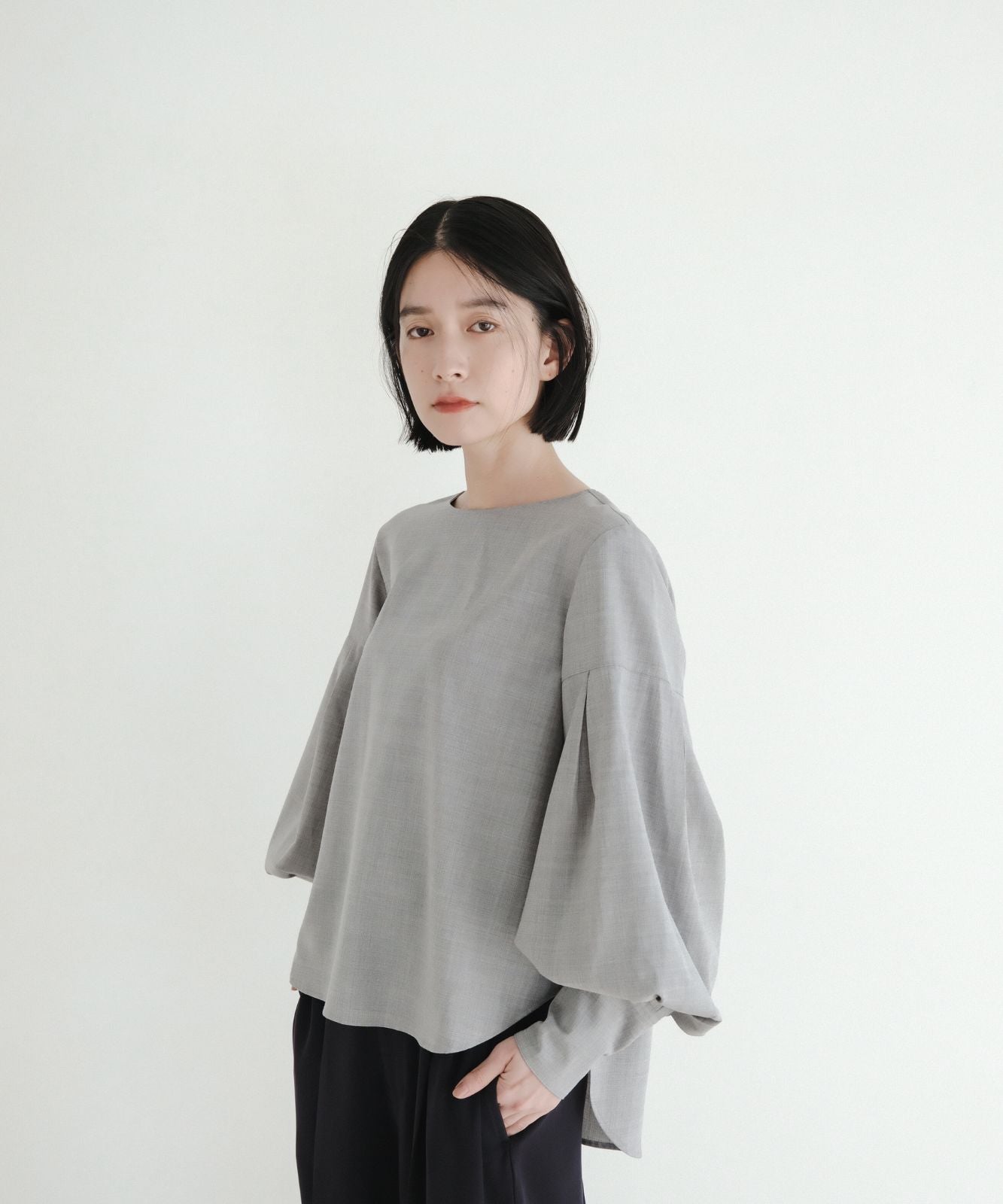 ≪通常販売≫easy wool toro blouse(イージーウールトロブラウス)