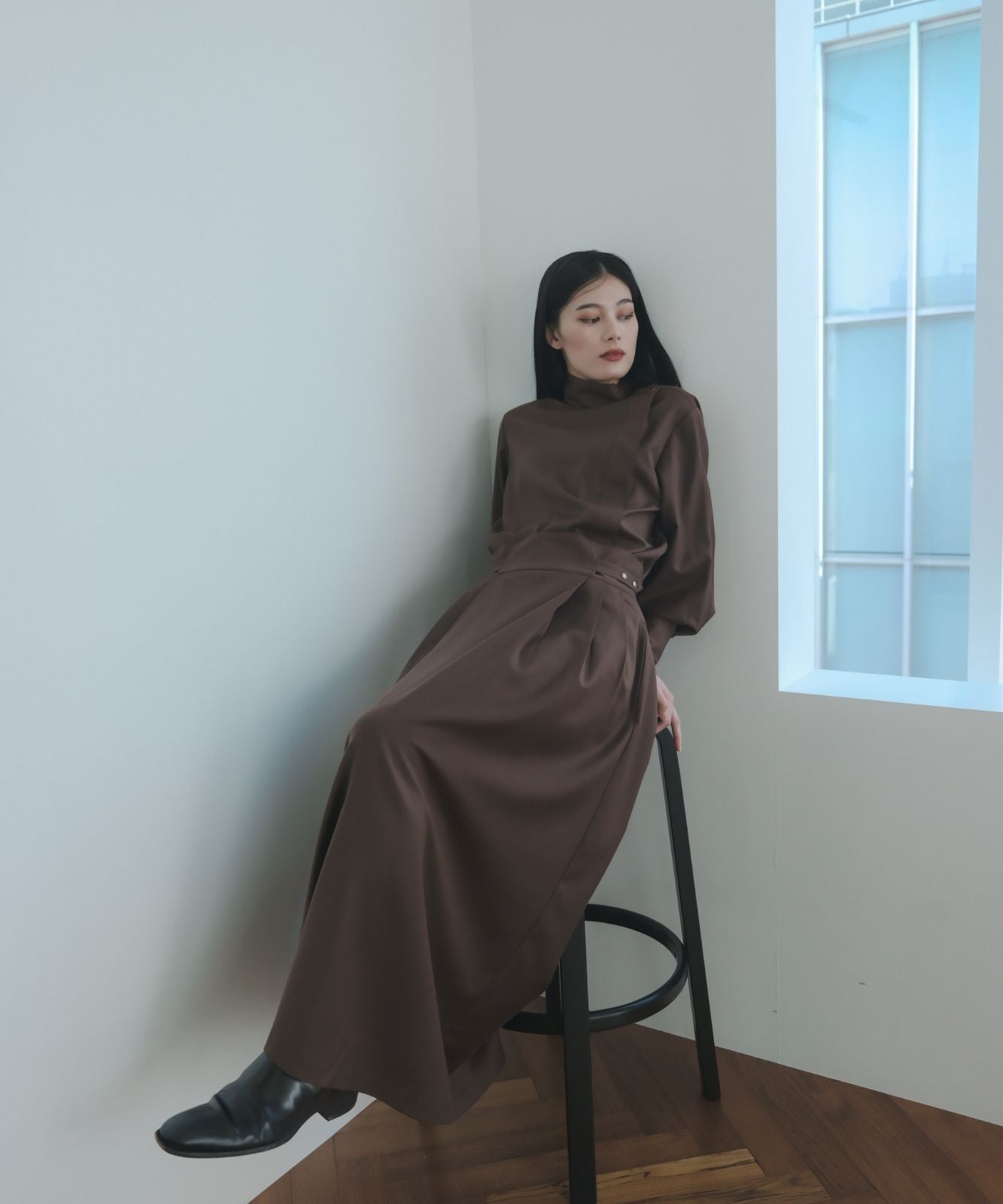 ≪予約販売≫high neck primitive flap blouse - long sleeve -(ハイネックプリミティブフラップブラウス -ロングスリーブ-)≪2023年11月6日15:00販売開始≫≪2024年1月下旬以降発送予定≫