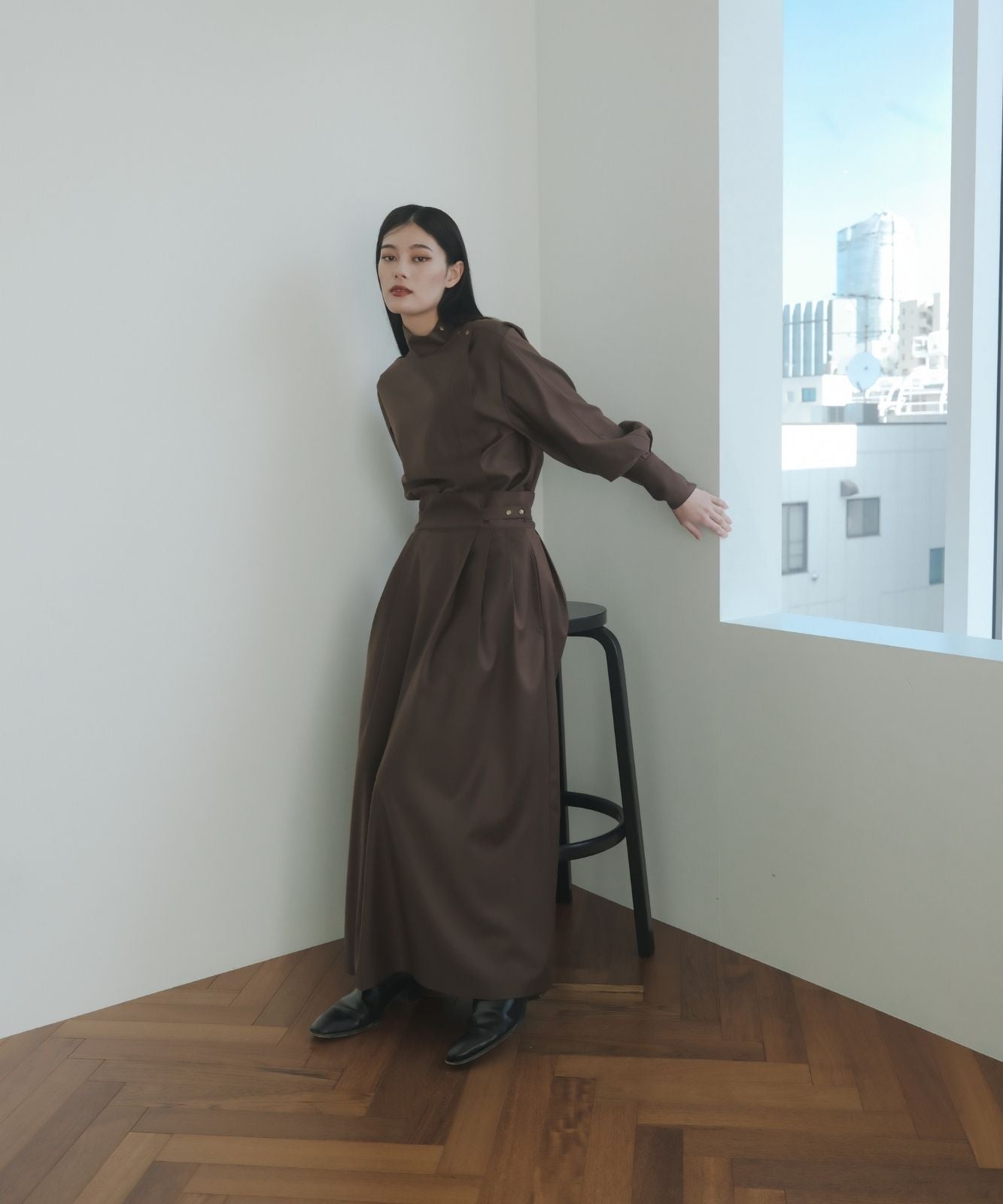 ≪予約販売≫high neck primitive flap blouse - long sleeve -(ハイネックプリミティブフラップブラウス -ロングスリーブ-)≪2023年11月6日15:00販売開始≫≪2024年1月下旬以降発送予定≫