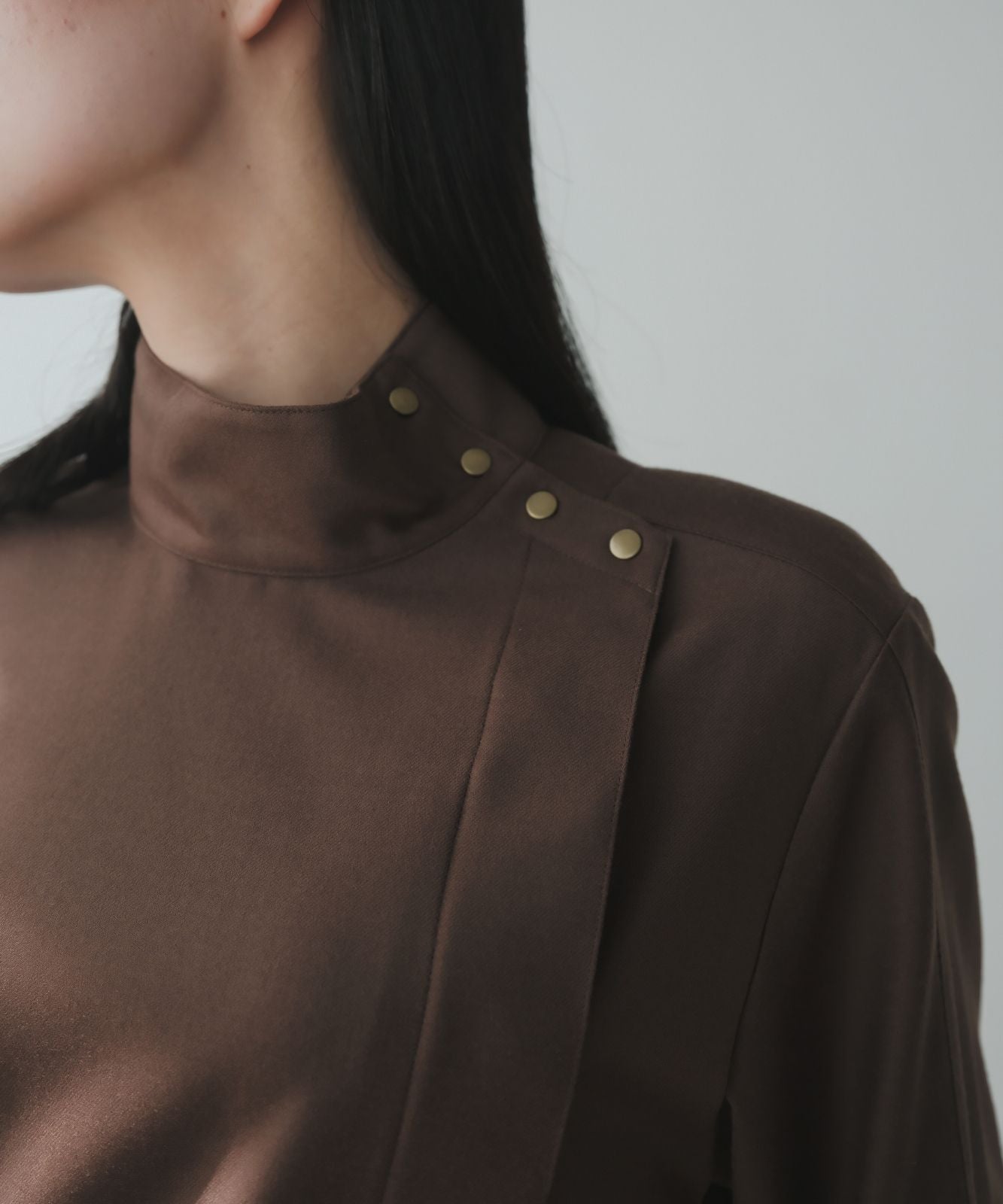 ≪予約販売≫high neck primitive flap blouse - long sleeve -(ハイネックプリミティブフラップブラウス -ロングスリーブ-)≪2023年11月6日15:00販売開始≫≪2024年1月下旬以降発送予定≫