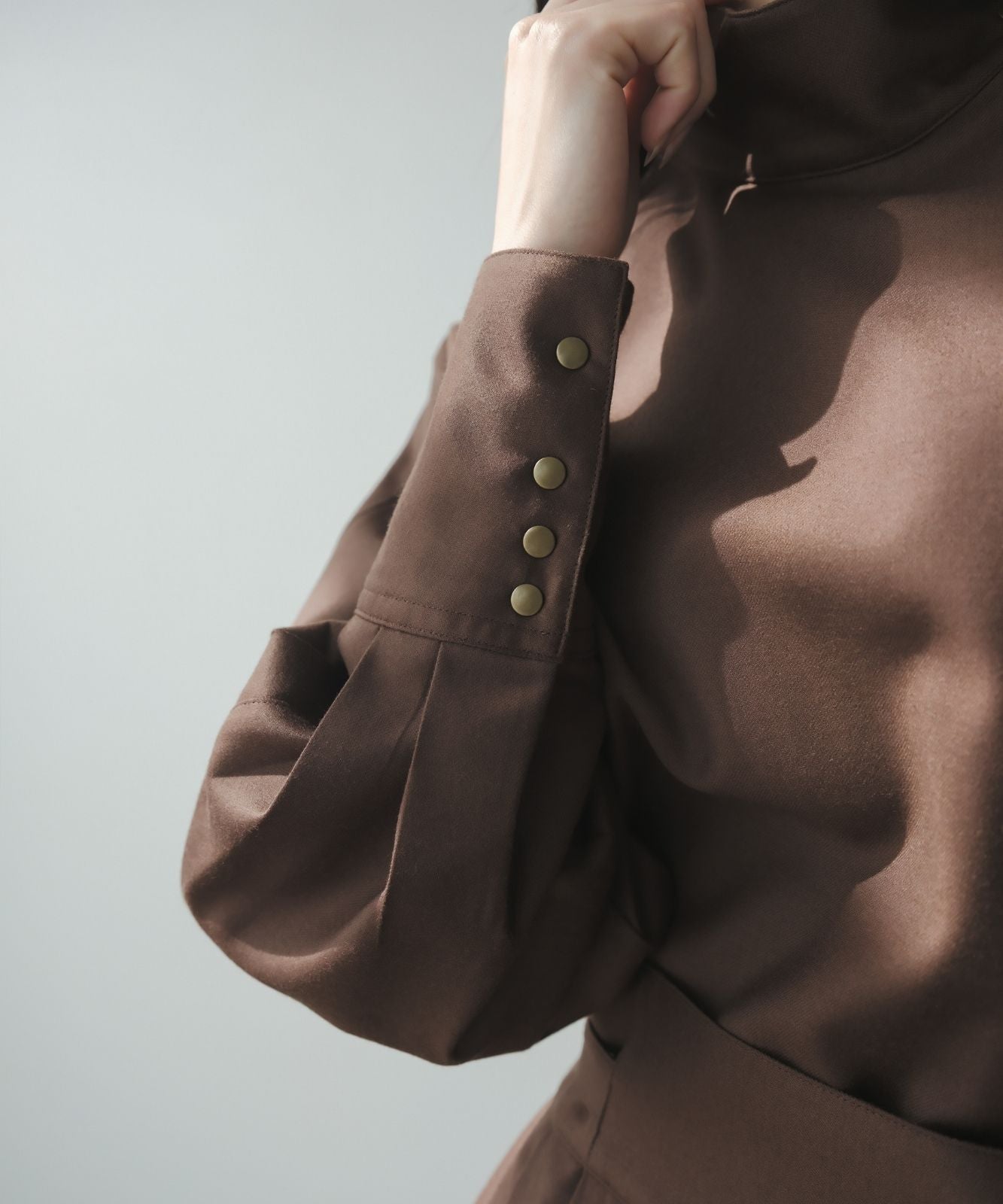 ≪予約販売≫high neck primitive flap blouse - long sleeve -(ハイネックプリミティブフラップブラウス -ロングスリーブ-)≪2023年11月6日15:00販売開始≫≪2024年1月下旬以降発送予定≫