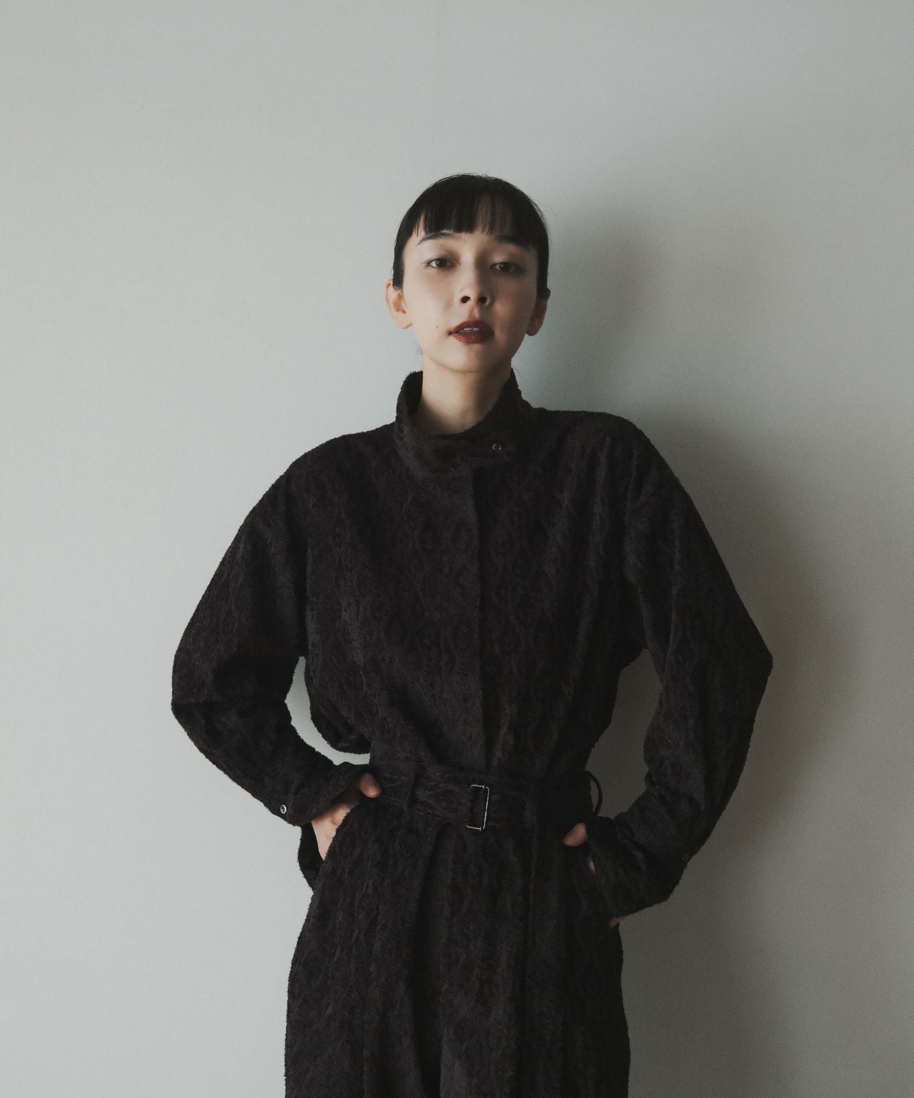 ≪予約販売≫"shibafu" highneck jacquard long blouse("shibafu" ハイネックジャカードロングブラウス)≪2023年10月30日15:00販売開始≫≪2024年1月下旬以降発送予定≫
