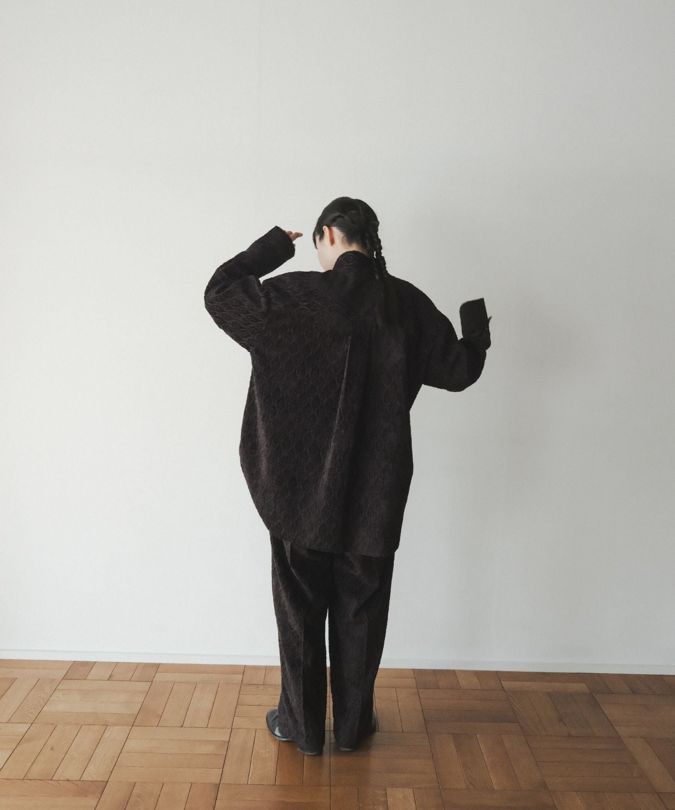 ≪予約販売≫"shibafu" highneck jacquard long blouse("shibafu" ハイネックジャカードロングブラウス)≪2023年10月30日15:00販売開始≫≪2024年1月下旬以降発送予定≫