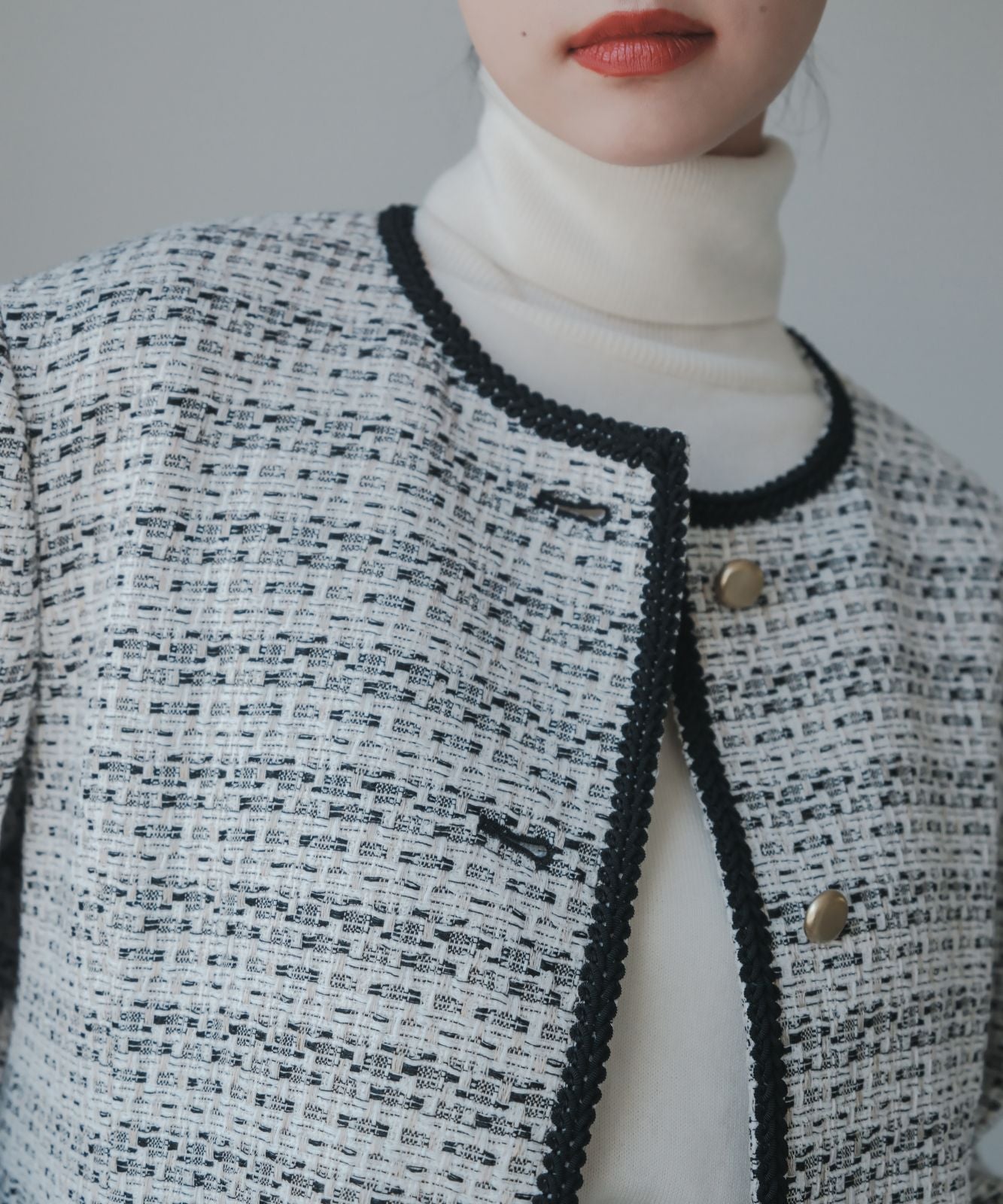 ≪予約販売≫pripela tweed jacket(プリペラツイードジャケット)≪2023年8月23日19:00販売開始≫≪2023年12月下旬発送予定≫