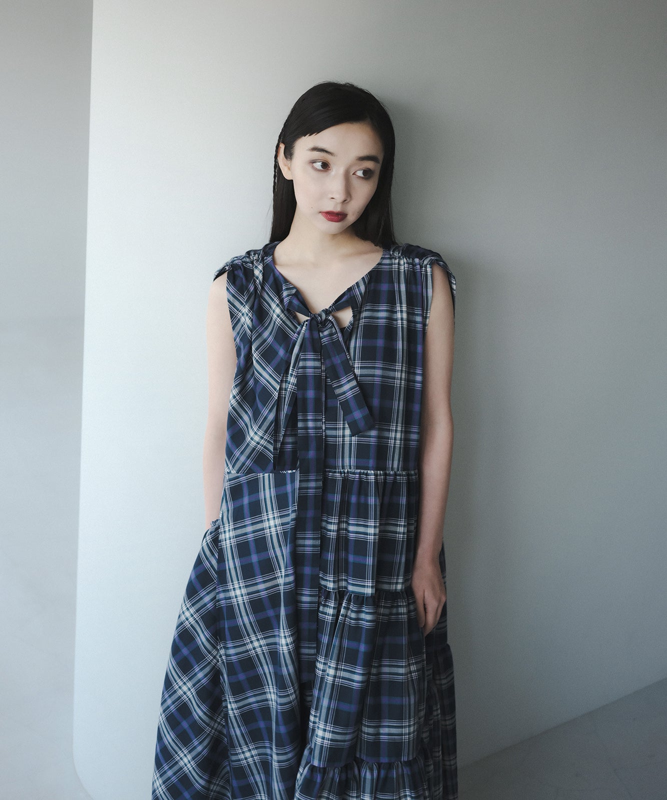 foufou check dress “hsu” （チェックドレス「スー」）-