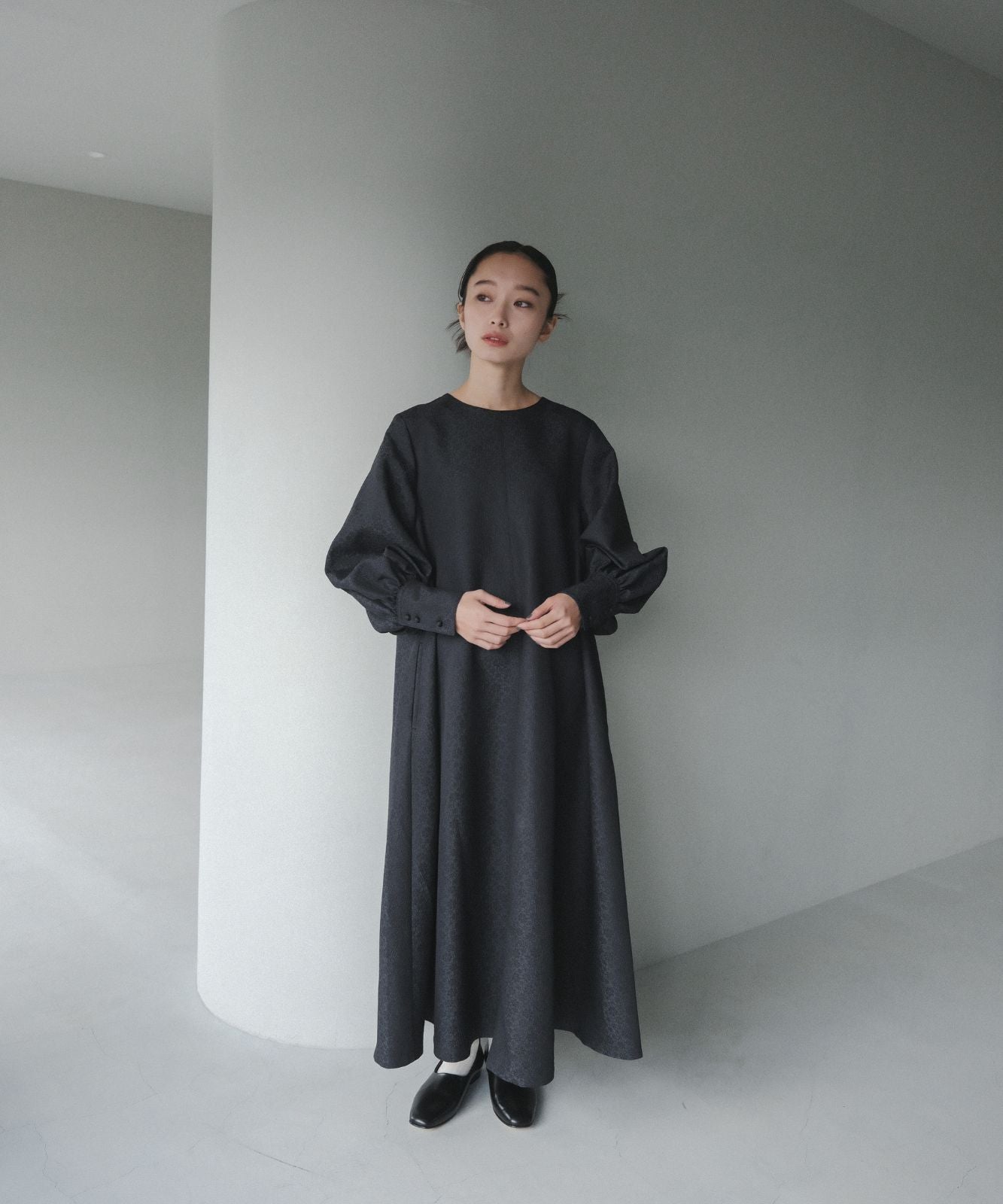 ≪予約販売≫【THE DRESS #48】lame jacquard flare onepiece(ラメジャカードフレアワンピース)≪2023年8月28日15:00販売開始≫≪2023年11月上旬発送予定≫