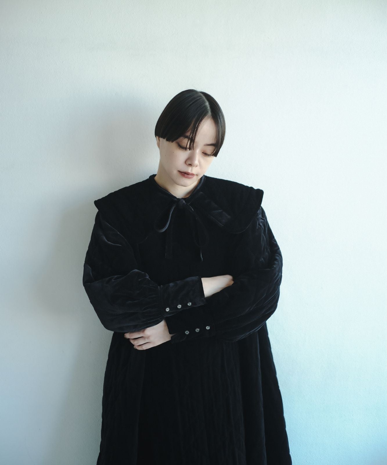 ≪予約販売≫【THE DRESS #53】velour quilting one piece(ベロアキルティングワンピース)≪2023年9月20日15:00販売開始≫≪2023年11月下旬以降発送予定≫