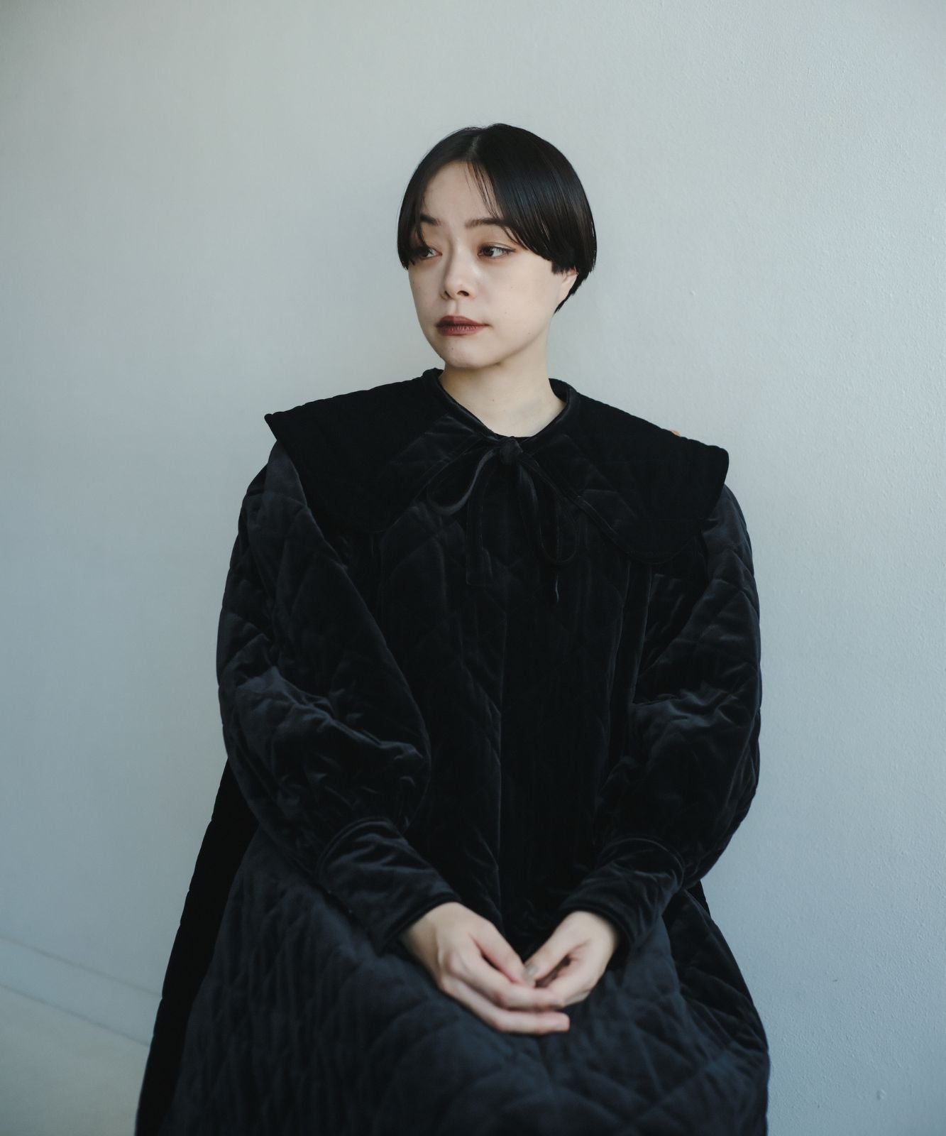 ≪予約販売≫【THE DRESS #53】velour quilting one piece(ベロアキルティングワンピース)≪2023年9月20日15:00販売開始≫≪2023年11月下旬以降発送予定≫
