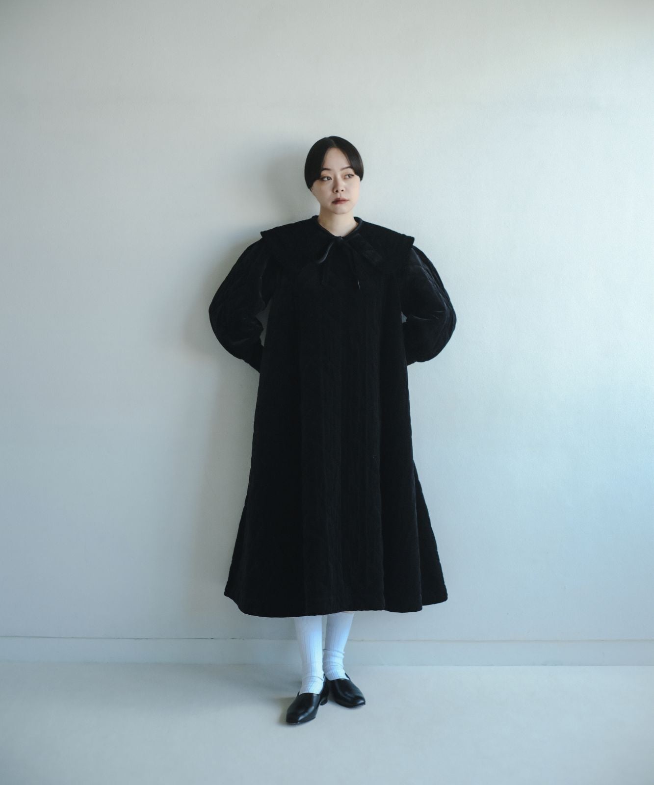 ≪予約販売≫【THE DRESS #53】velour quilting one piece(ベロアキルティングワンピース)≪2023年9月20日15:00販売開始≫≪2023年11月下旬以降発送予定≫